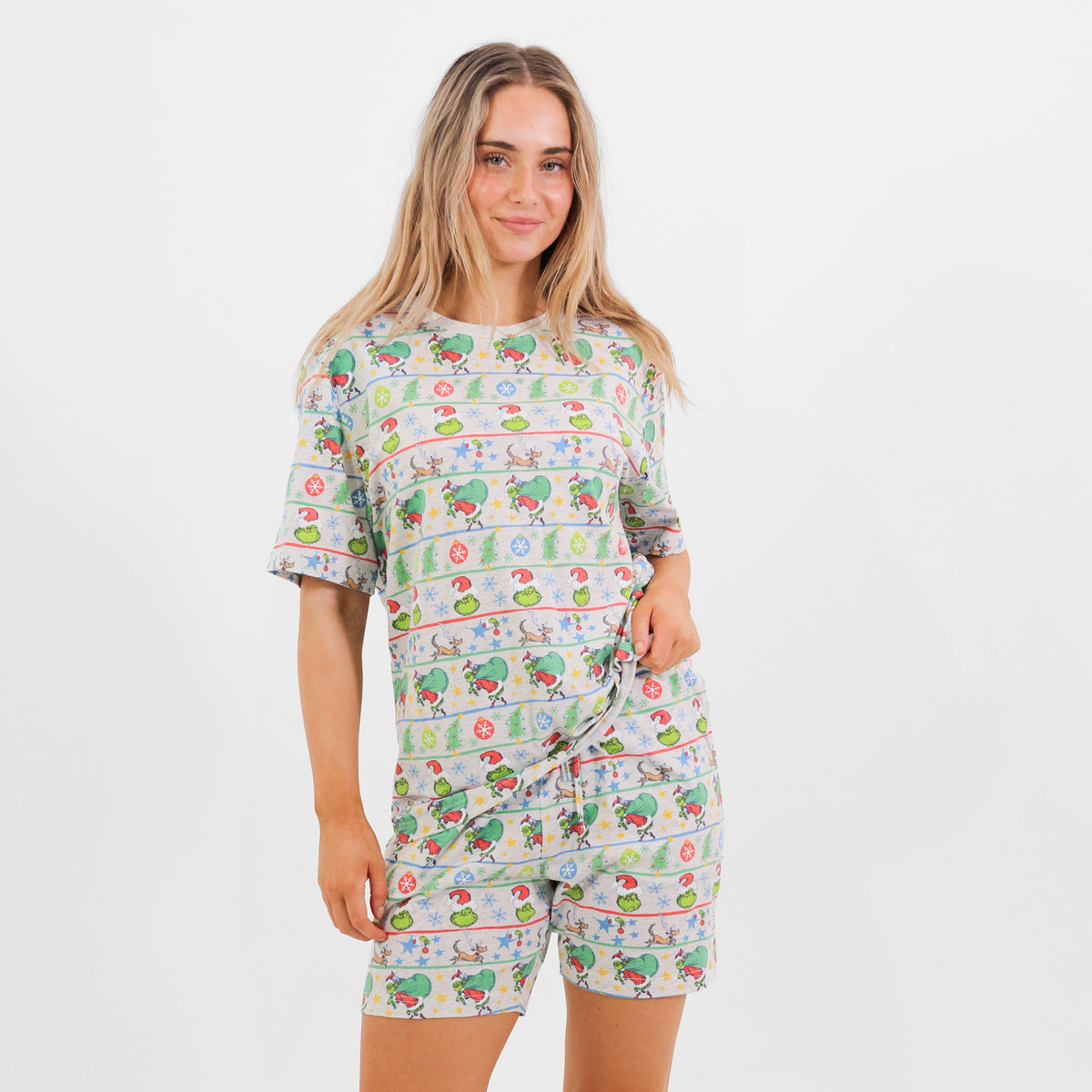 Mitchdowd Womens Grinch Fam Jam Pyjama Set