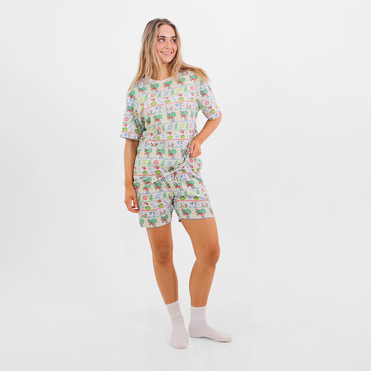 Mitchdowd Womens Grinch Fam Jam Pyjama Set