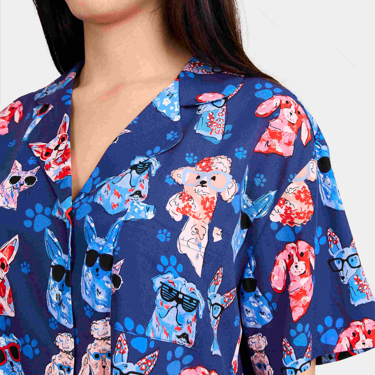 Mitchdowd Women's Dog Paws Bamboo Pyjama Set