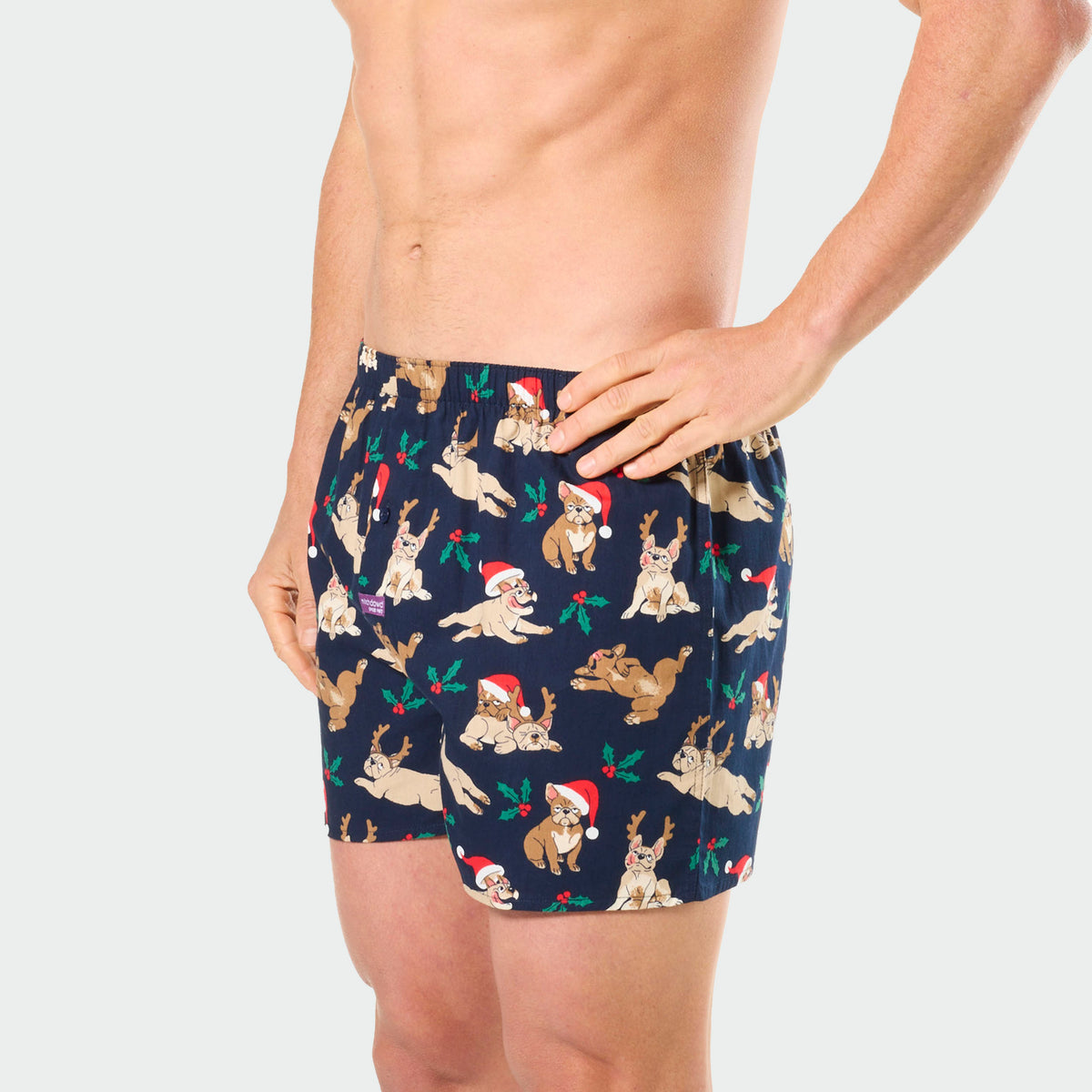 Mitchdowd Men's Christmas Dogs Boxer Shorts