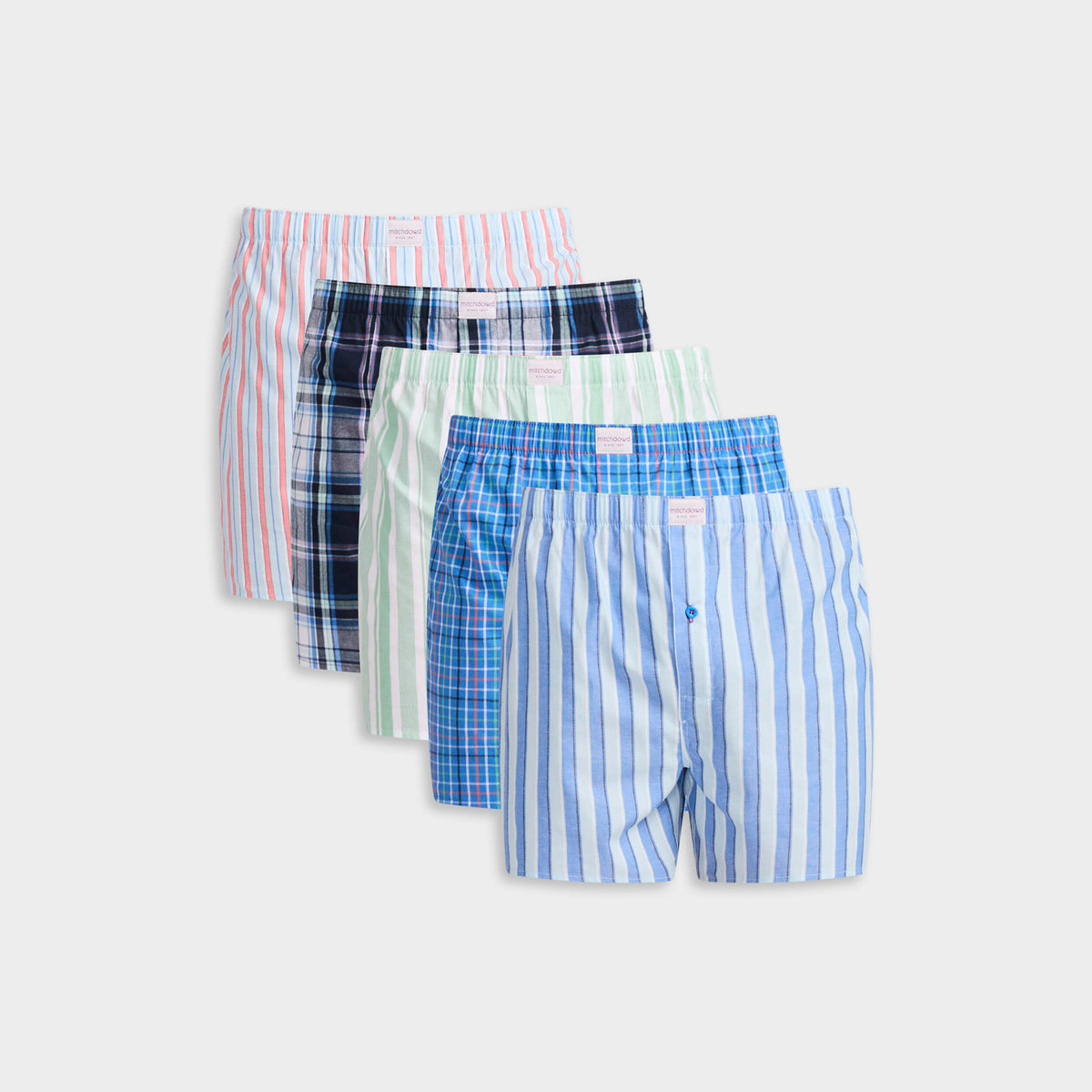 Mitchdowd Men's Summer Dreams Cotton Boxer Shorts 5 Pack