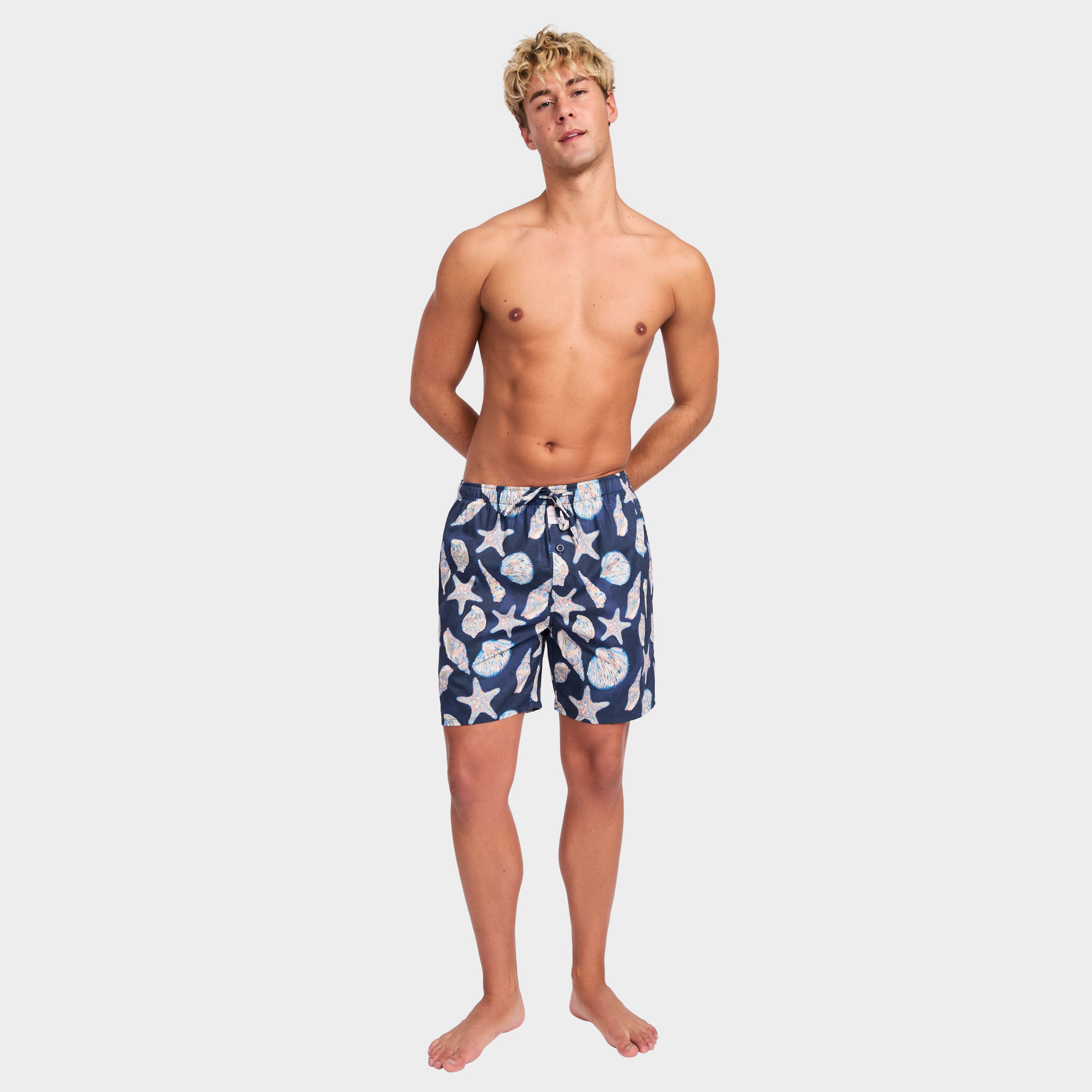 Mitchdowd Men’s Coastal Shell Cotton Sleep Shorts