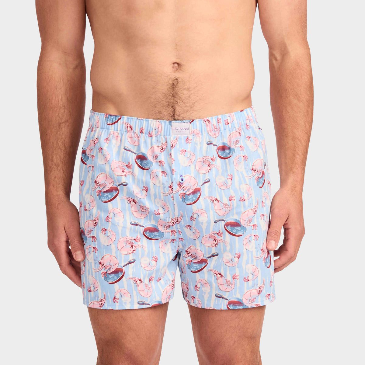 Mitchdowd Men's Prawns O Peril Cotton Boxer Short