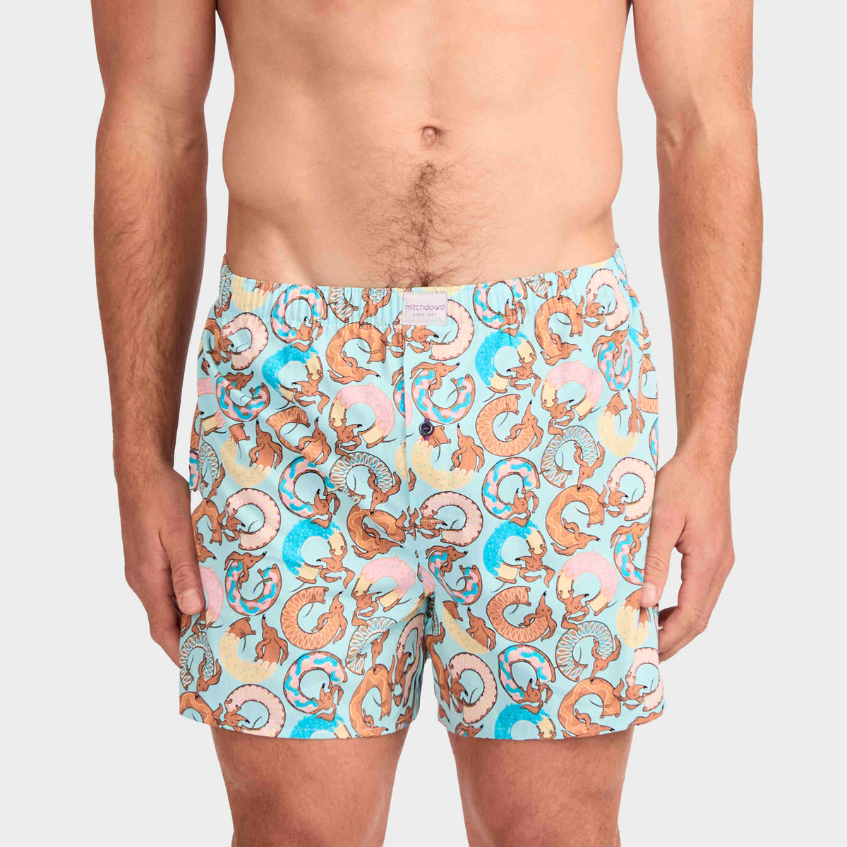 Mitchdowd Men's Dognuts Cotton Boxer Shorts 3 Pack