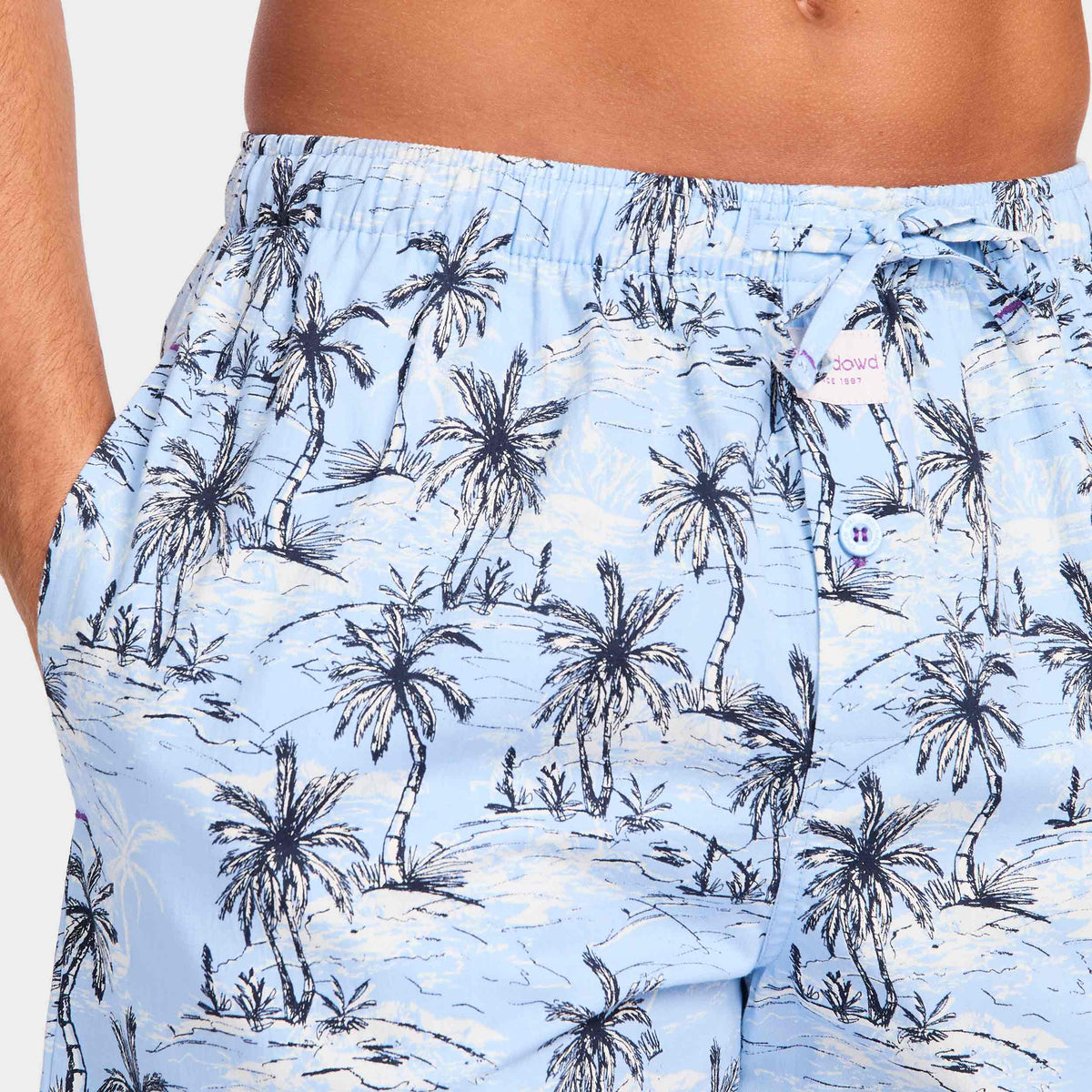 Mitchdowd Men's Sketchy Palms Cotton Sleep Shorts 2 Pack