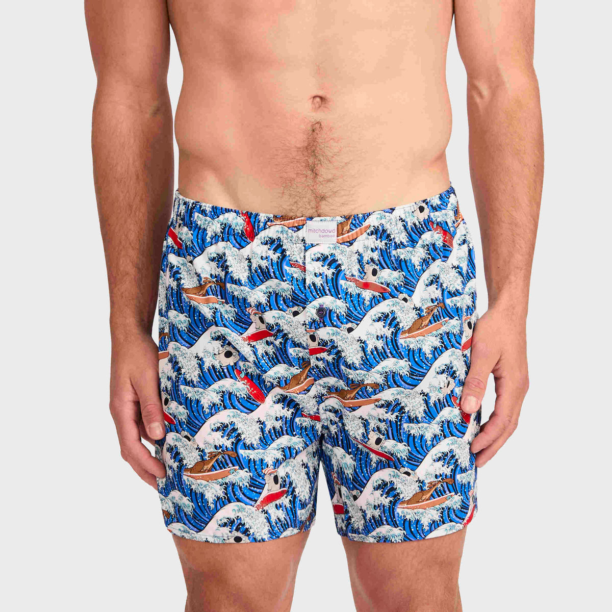 Mitchdowd Men's Aussie Surf Bamboo Boxer Shorts