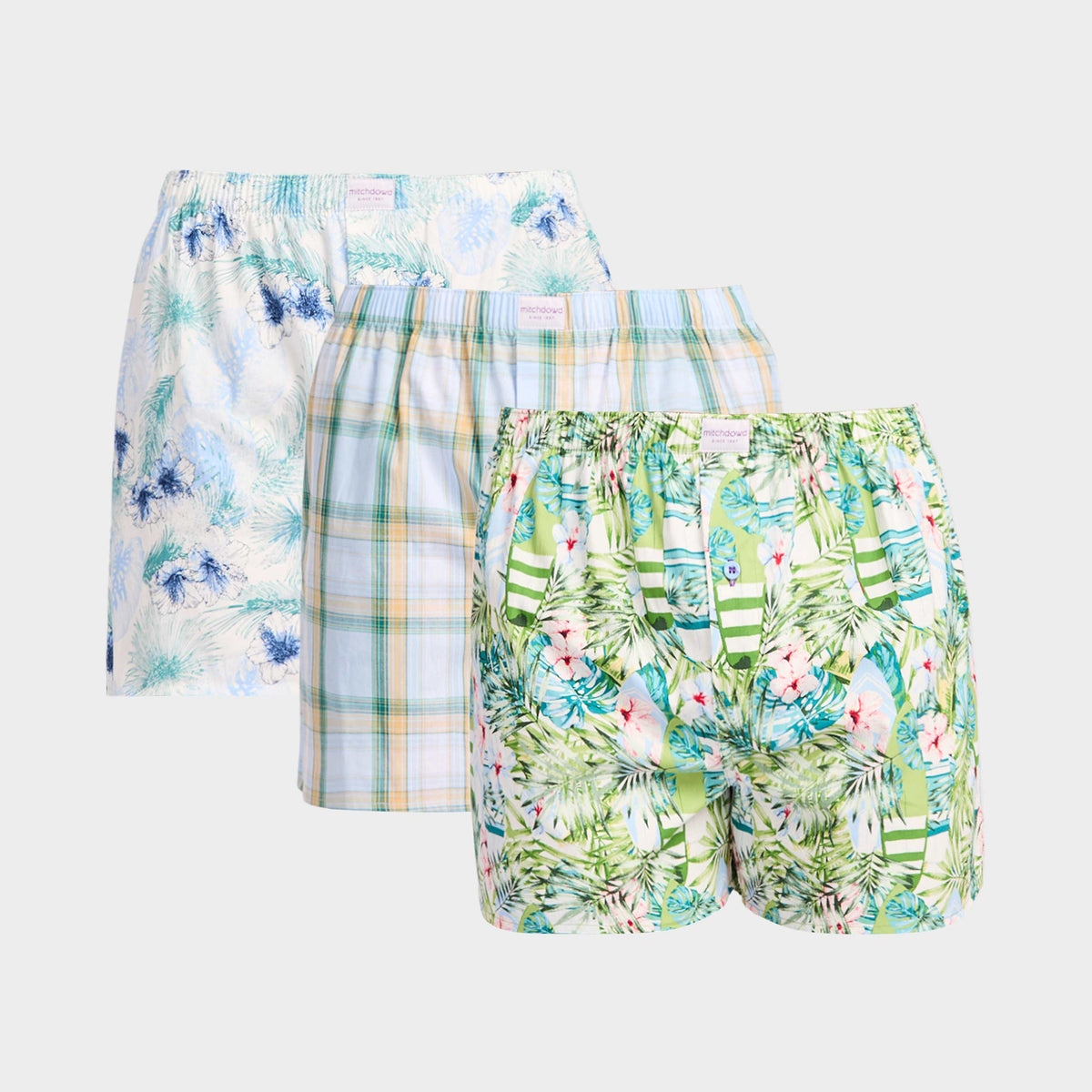 Mitchdowd Men's Lanai Cotton Boxer Shorts