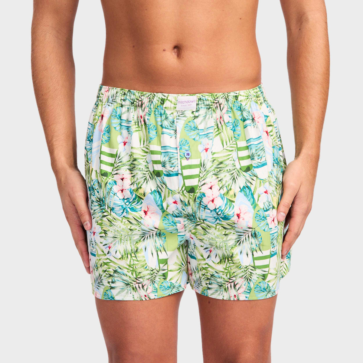 Mitchdowd Men's Lanai Cotton Boxer Shorts