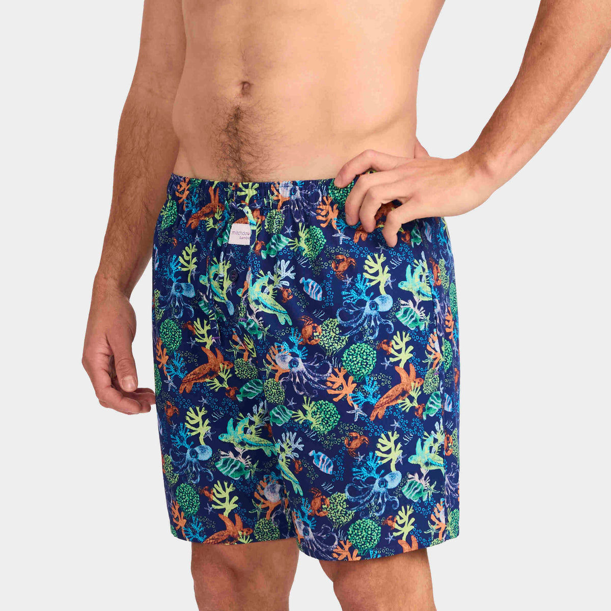 Mitchdowd Men's Coral Garden Bamboo Sleep Shorts