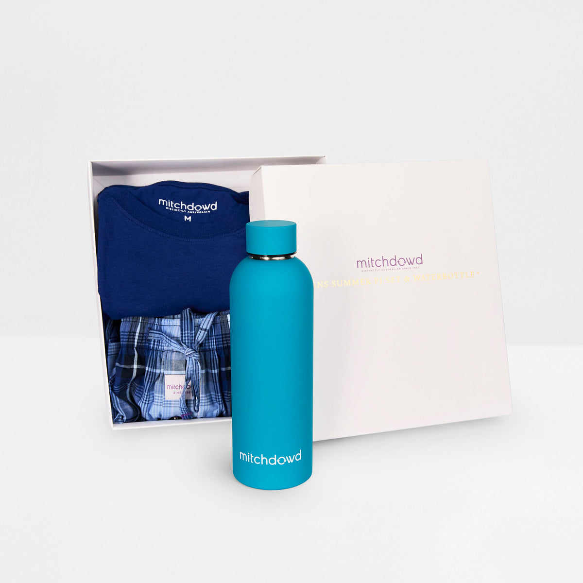 Mitchdowd Men's Westcoast Pyjama Set and Water Bottle