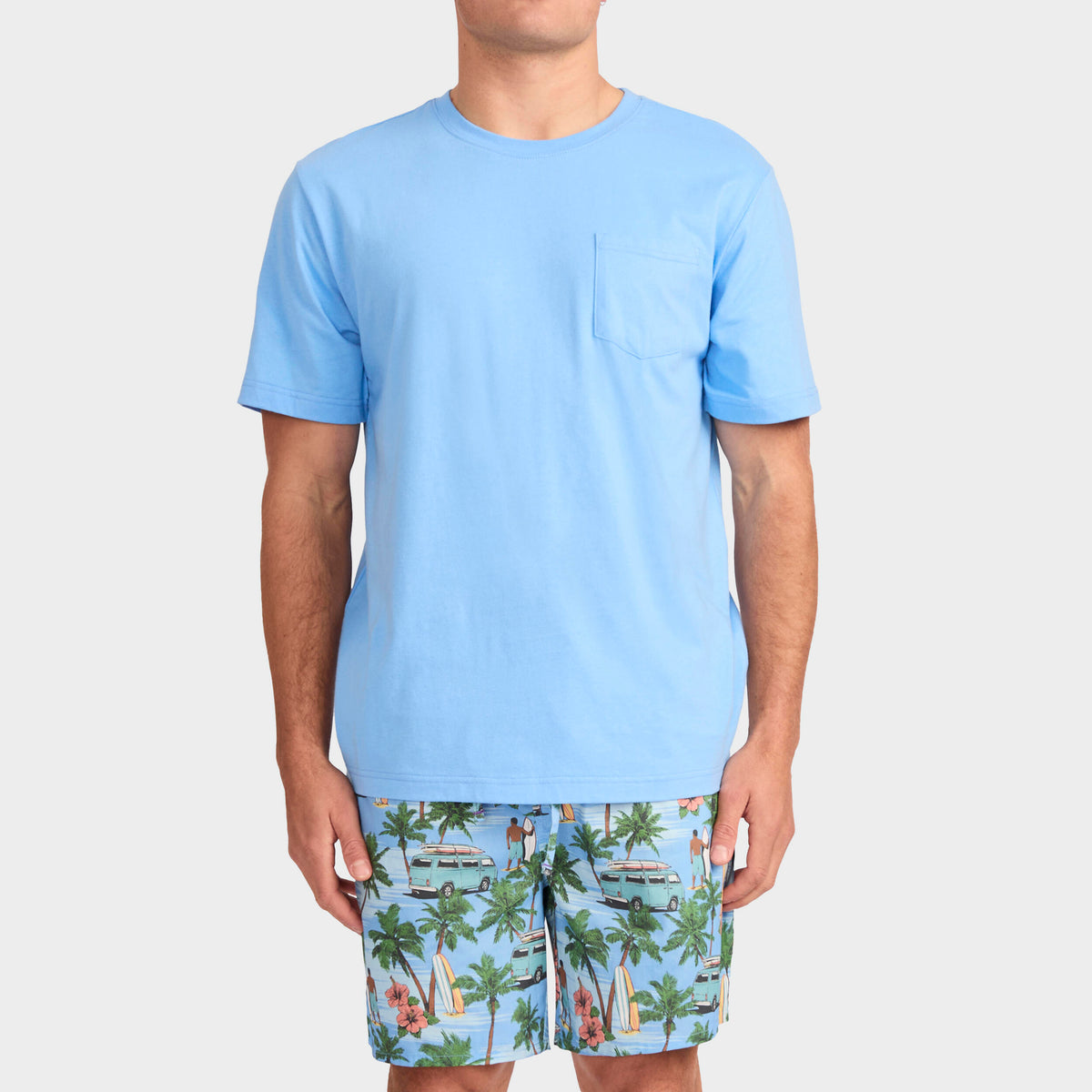Mitchdowd Men's Surf Summer Pyjama Set And Wet Pack Gift Box