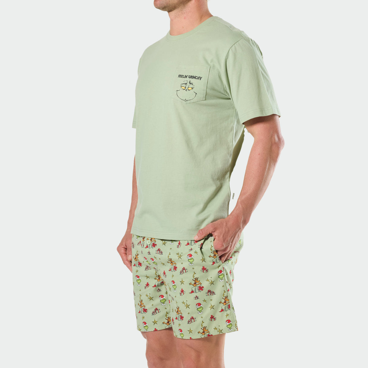 Mitchdowd Pastel Grinch Men's Pyjama Set
