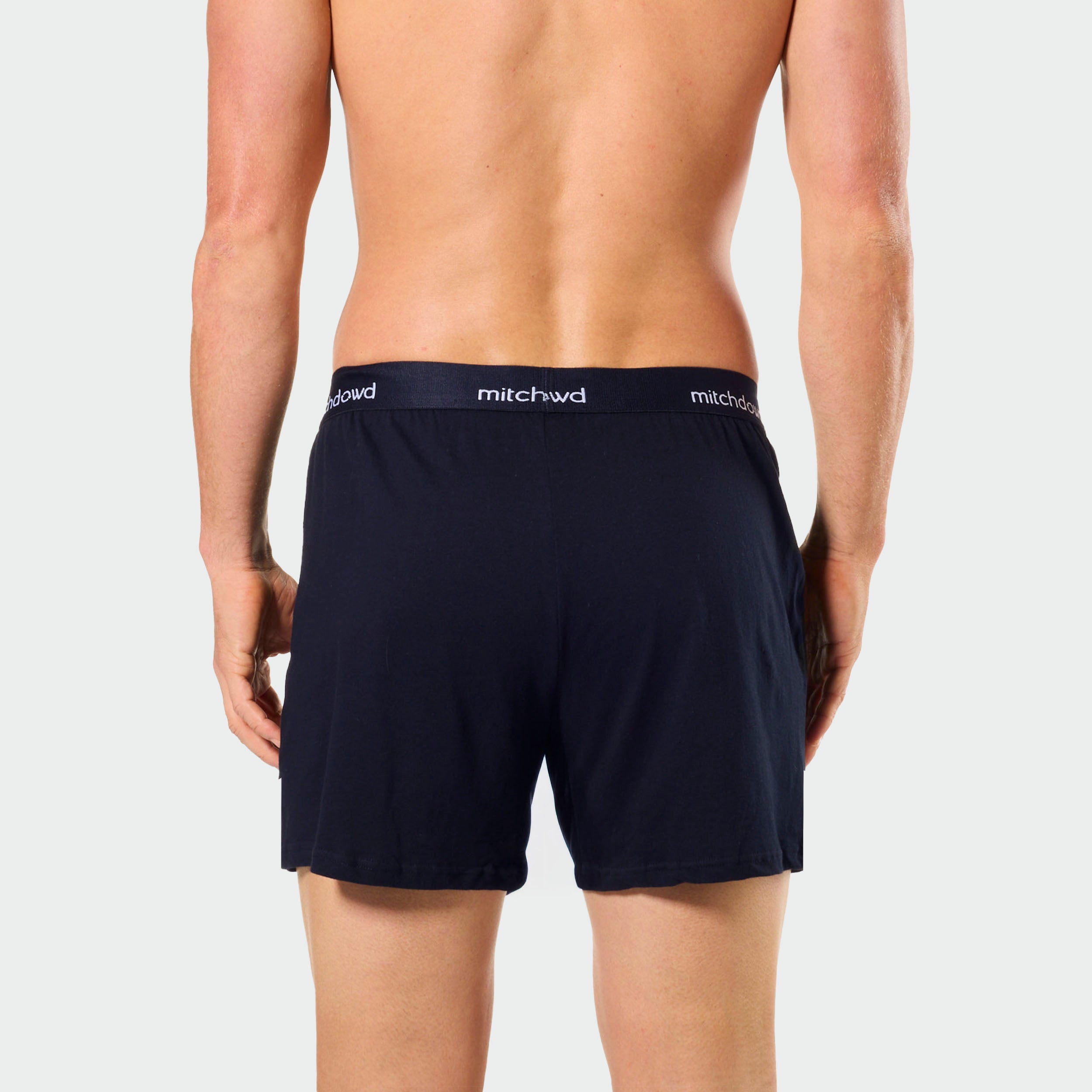 Men's Loose Fit Knit Boxer Shorts 3 Pack - Navy