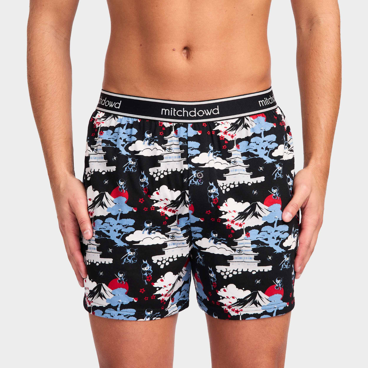 Mitchdowd Fuji Ninja Men’s Cotton Knit Boxer Shorts