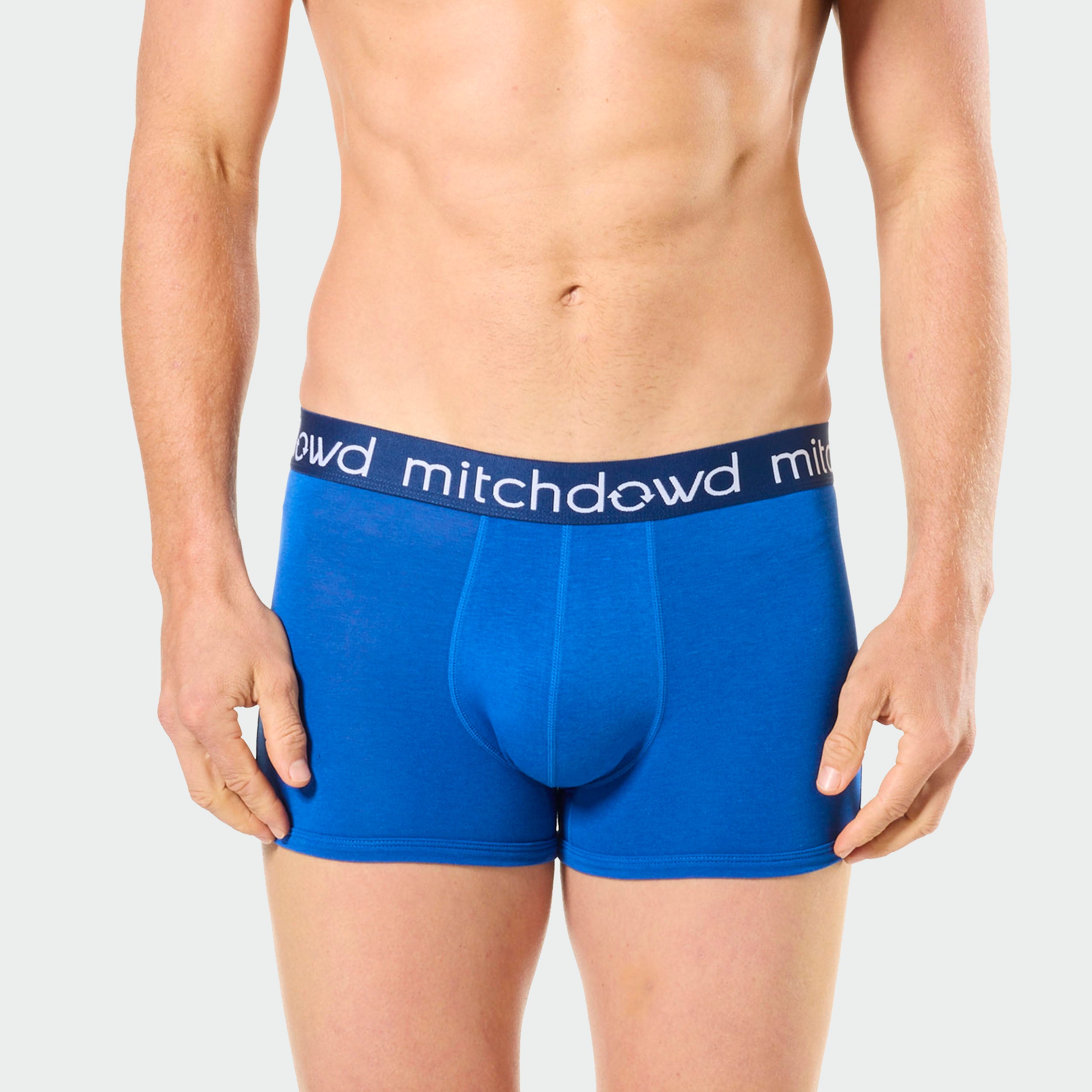 Mitchdowd Mens 3 Pack Bamboo Blue Trunks