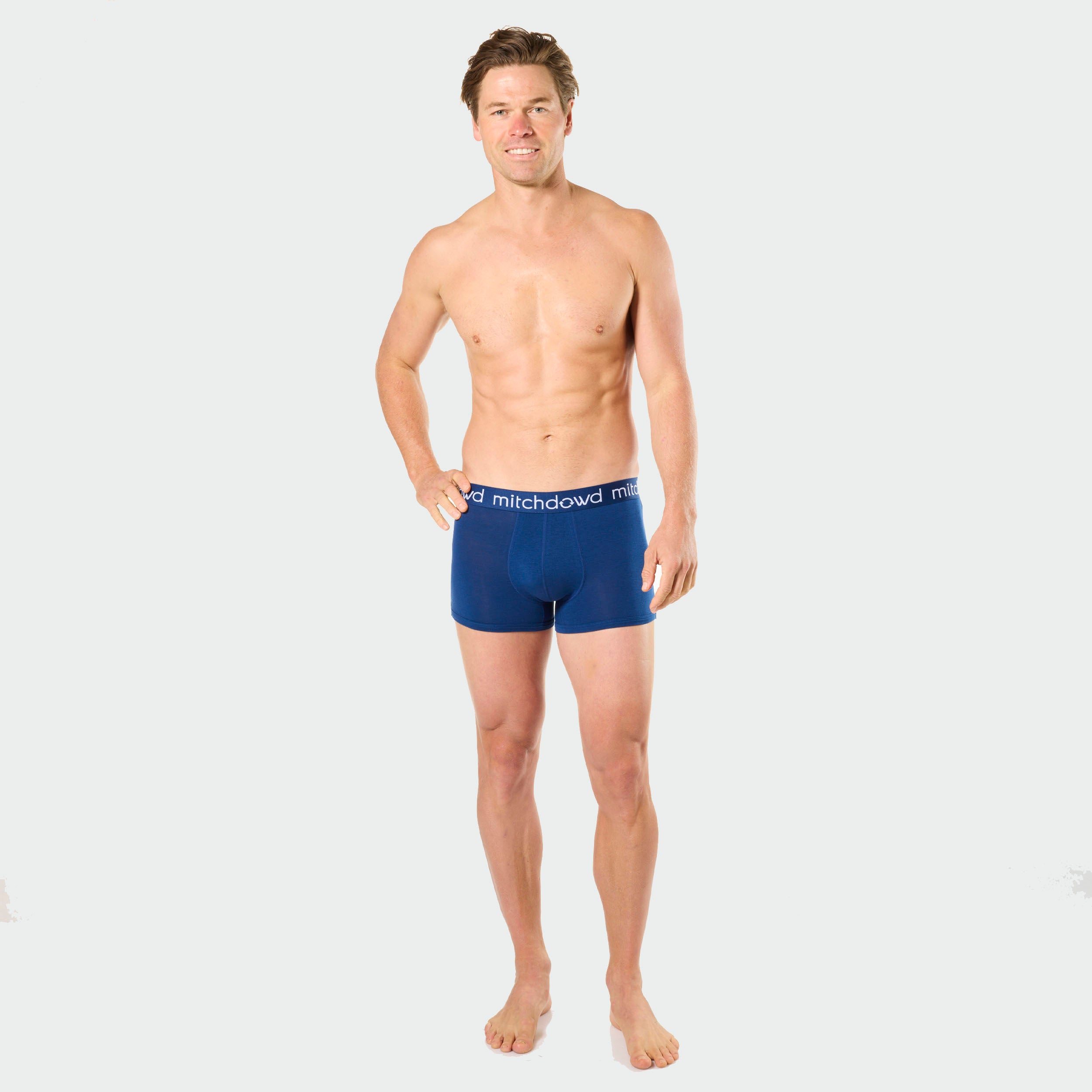 Mitchdowd Mens 3 Pack Bamboo Blue Trunks
