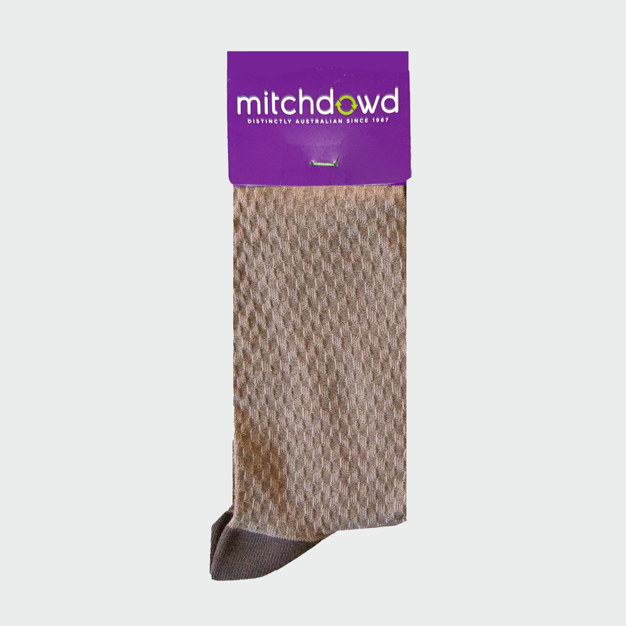 Mitchdowd Mens Brown Pattern Dress Socks
