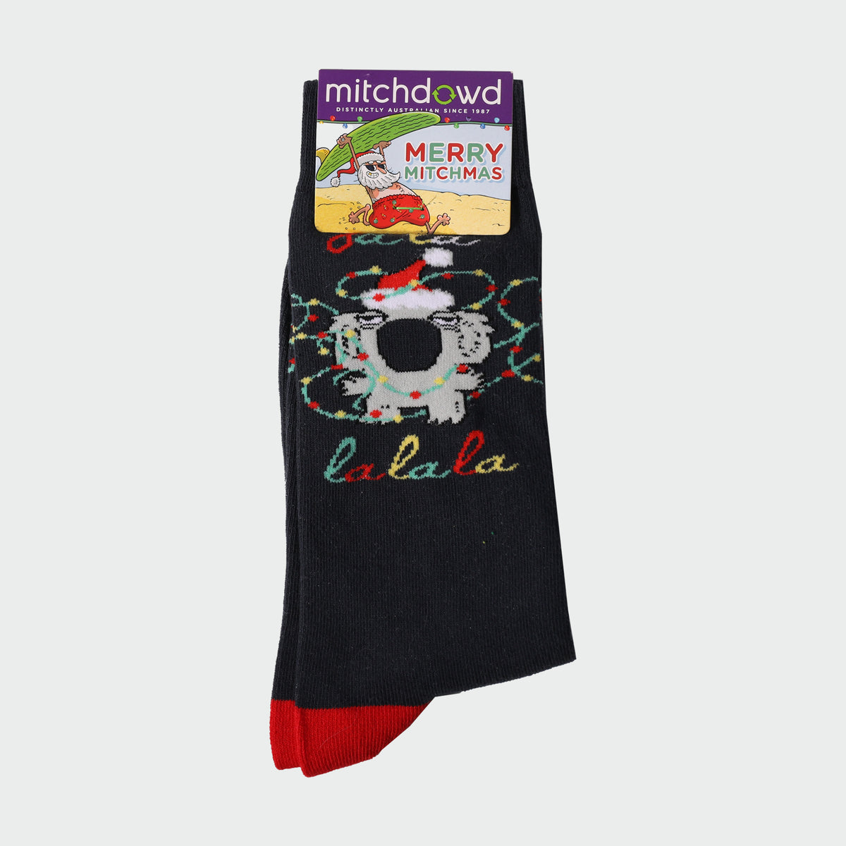 Mitchdowd Falalala Christmas Men's Crew Socks