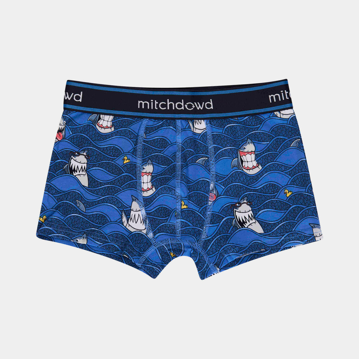Mitchdowd Boy's Smiling Shark Cotton Trunk 3 Pack
