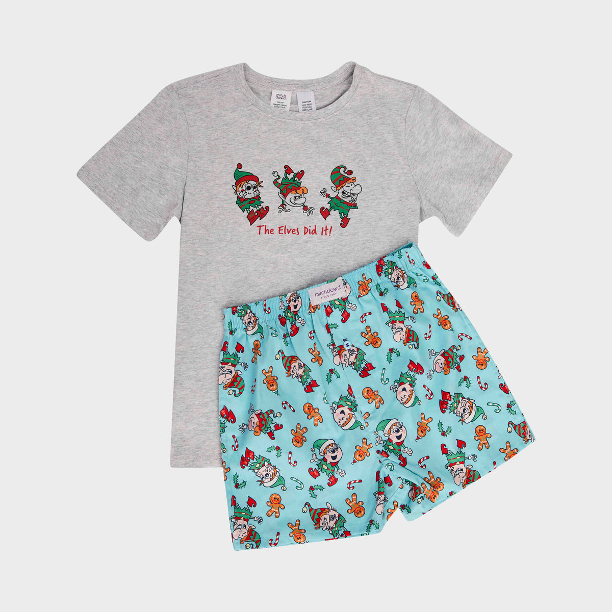 Mitchdowd Kids Elf Squad Cotton Pyjama Set