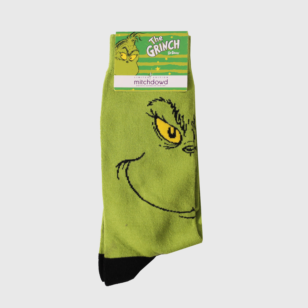 Mitchdowd Christmas Feelin Grinchy Crew Socks