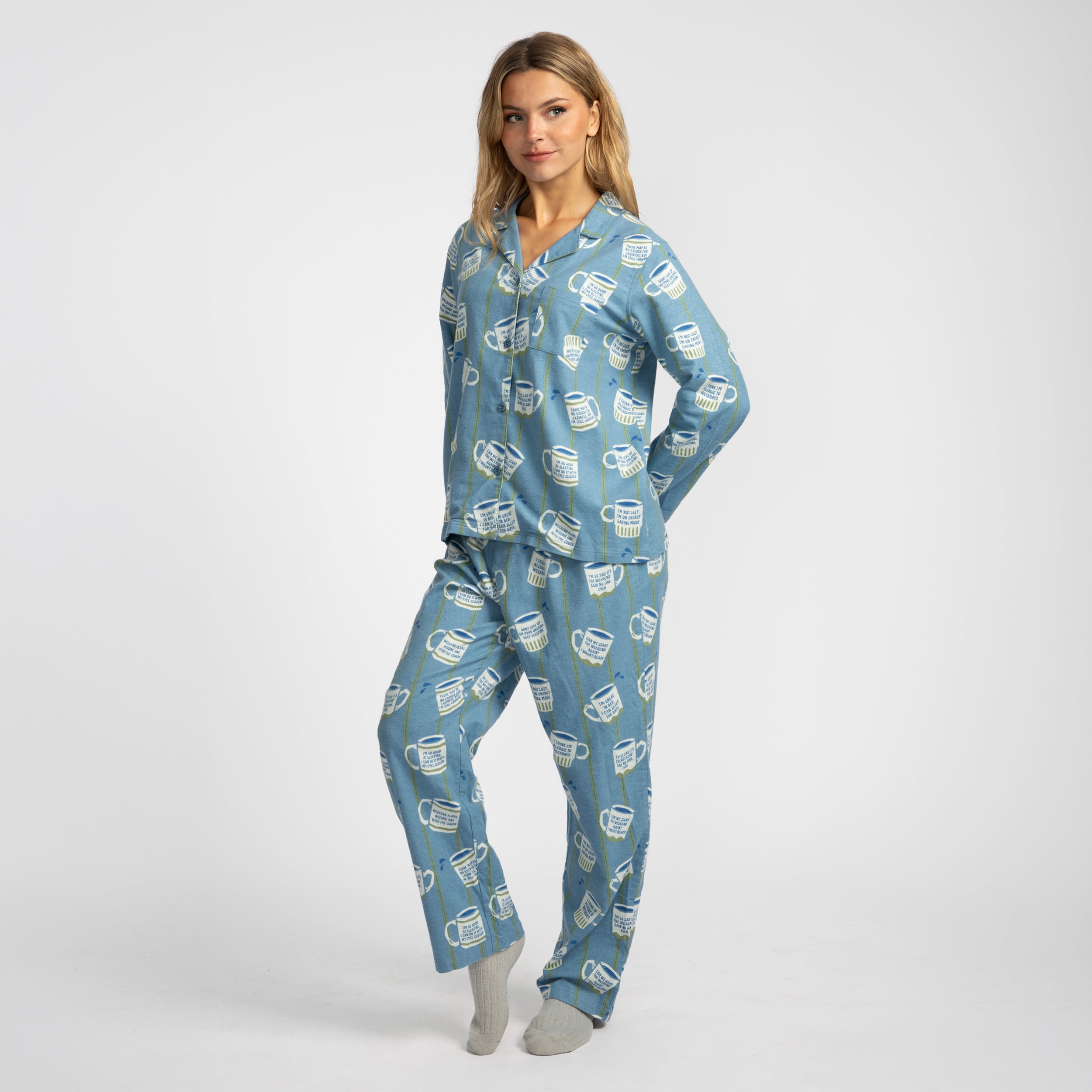 Women's Cuppa Joe Flannel Pyjama Set