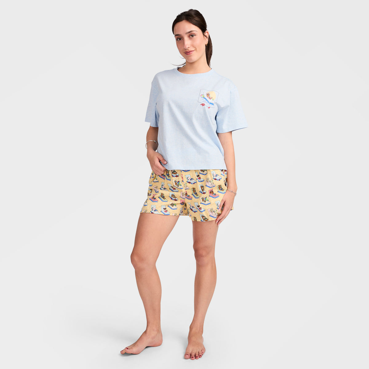 Mitchdowd Women's Doggy Loungin Cotton Pyjama Set