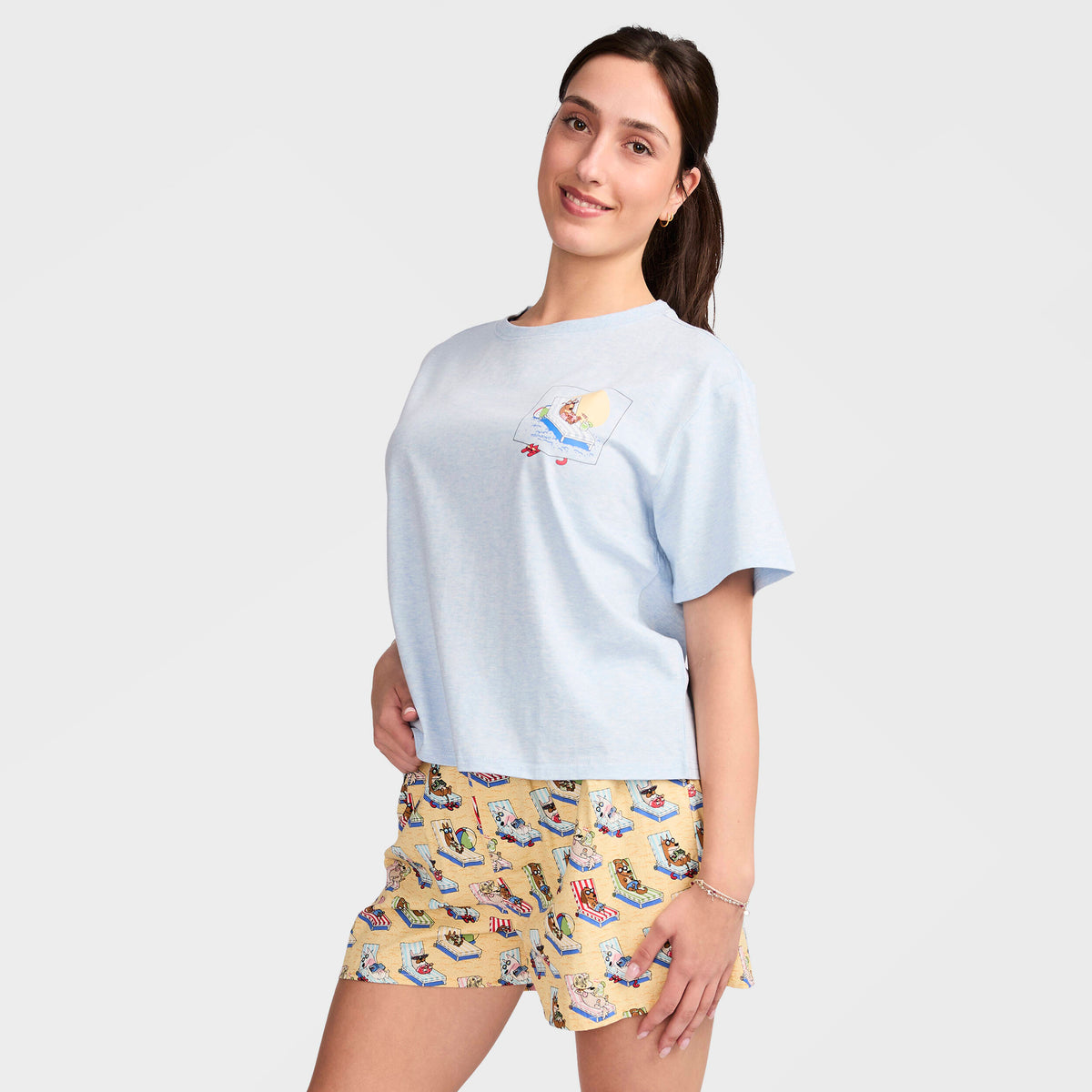 Mitchdowd Women's Doggy Loungin Cotton Pyjama Set