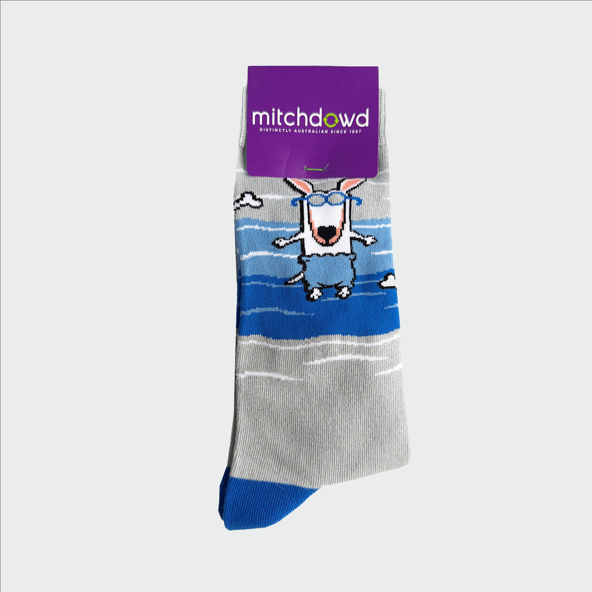Mitchdowd Mens Cool Dog Jacquard Crew Socks