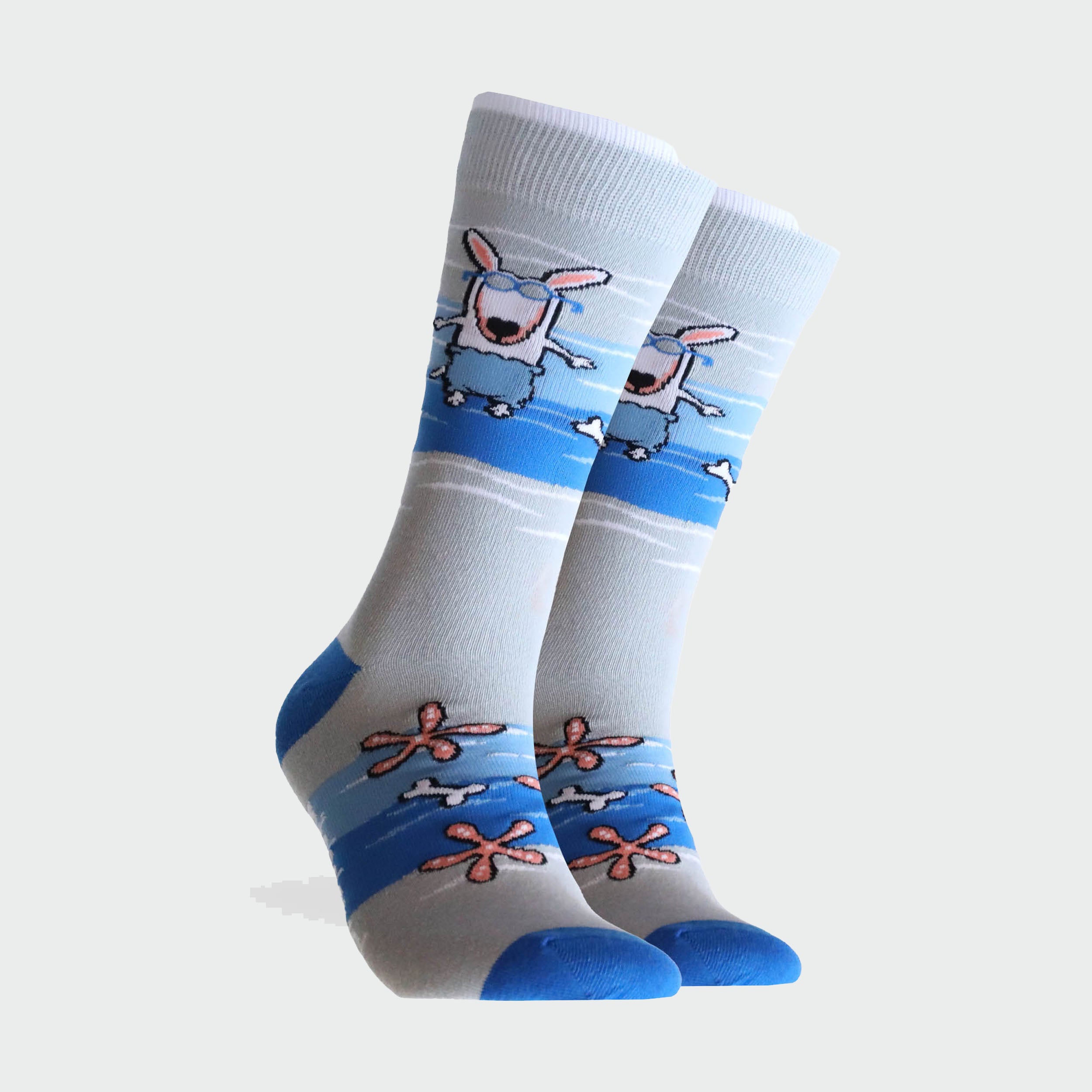Mitchdowd Mens Cool Dog Jacquard Crew Socks