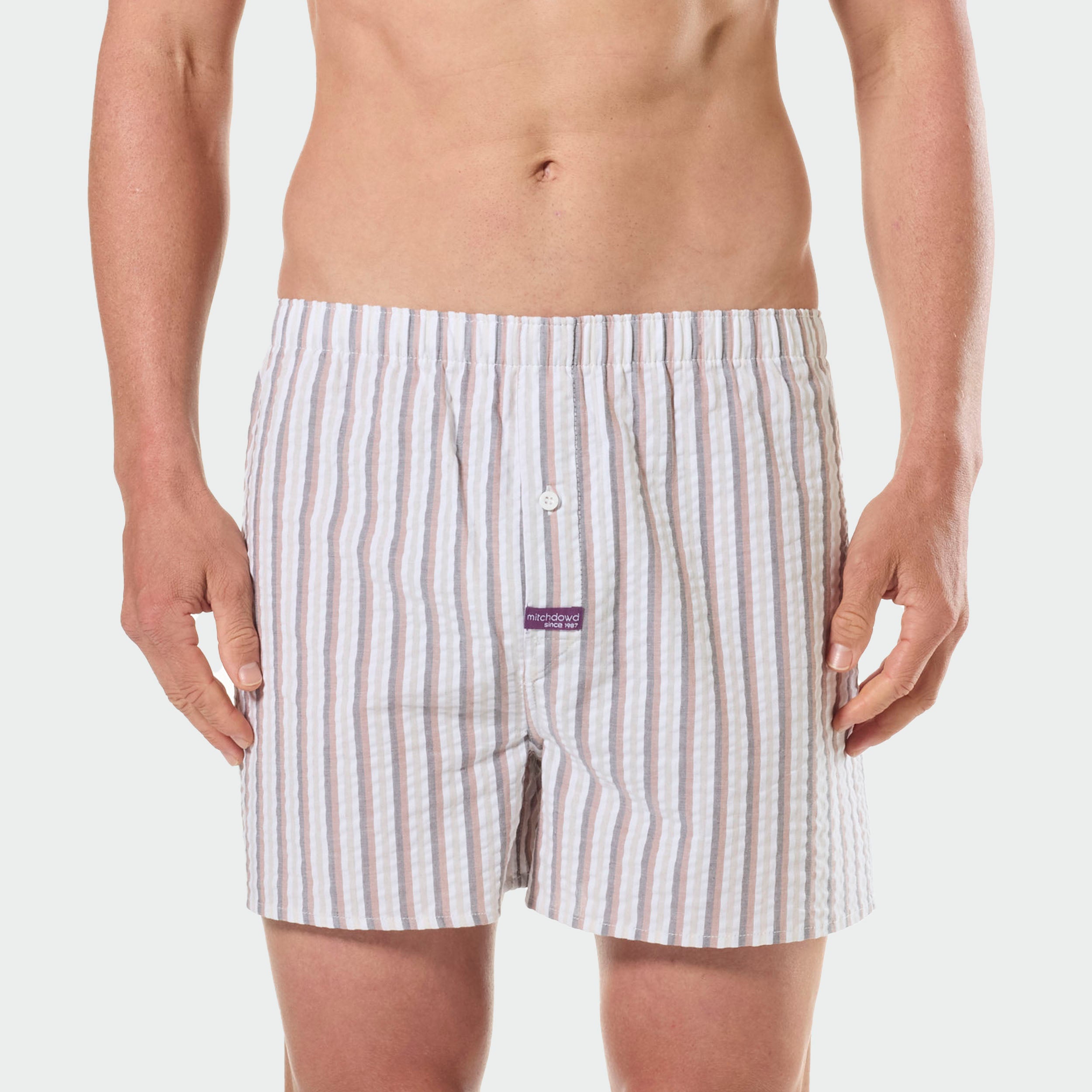 Mitchdowd Mens 3 Pack Stripes Boxer Shorts