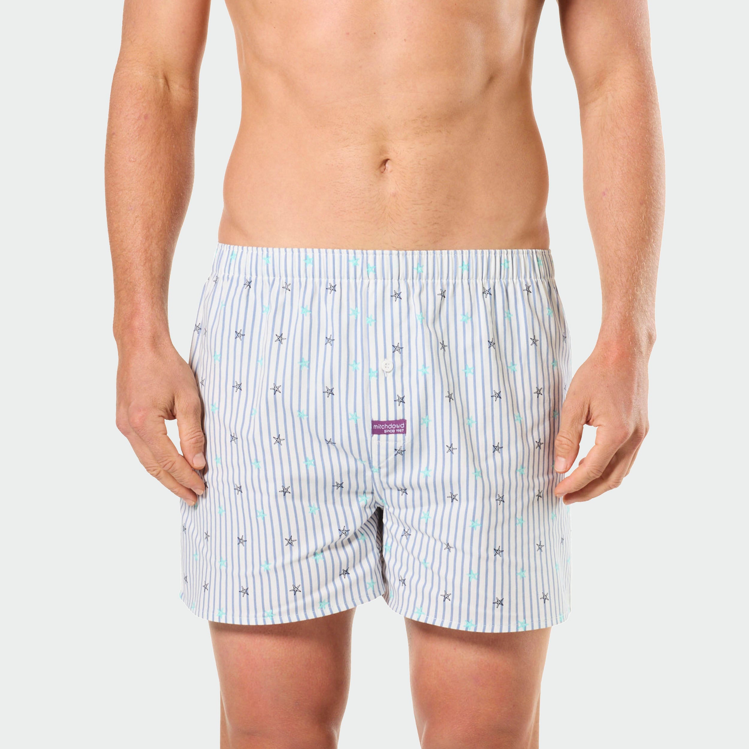 Mitch Dowd Men's Woven Boxer Shorts 5 Pack Beach Print