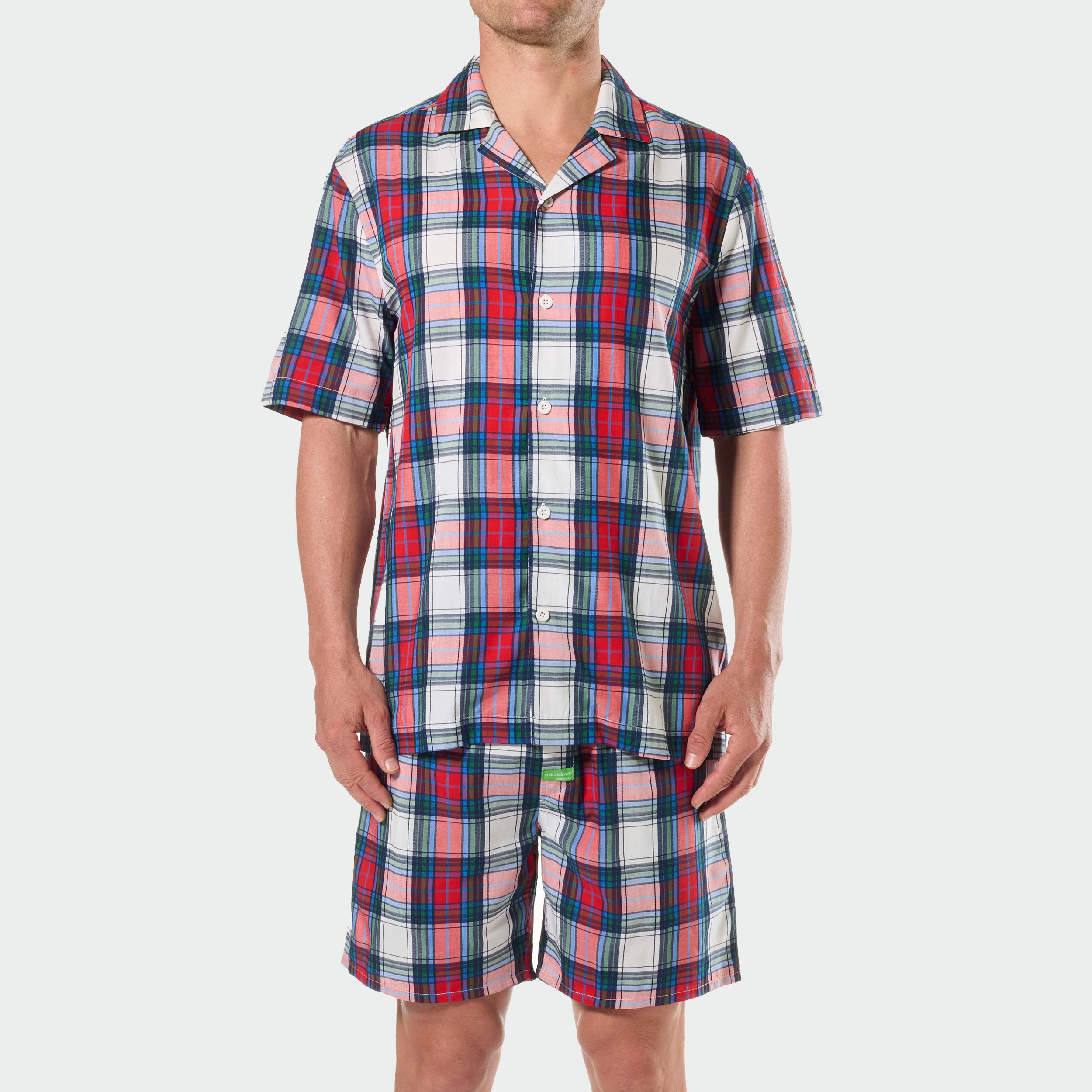 Mitchdowd Mens Check Fam Jam Bamboo Pyjama Set