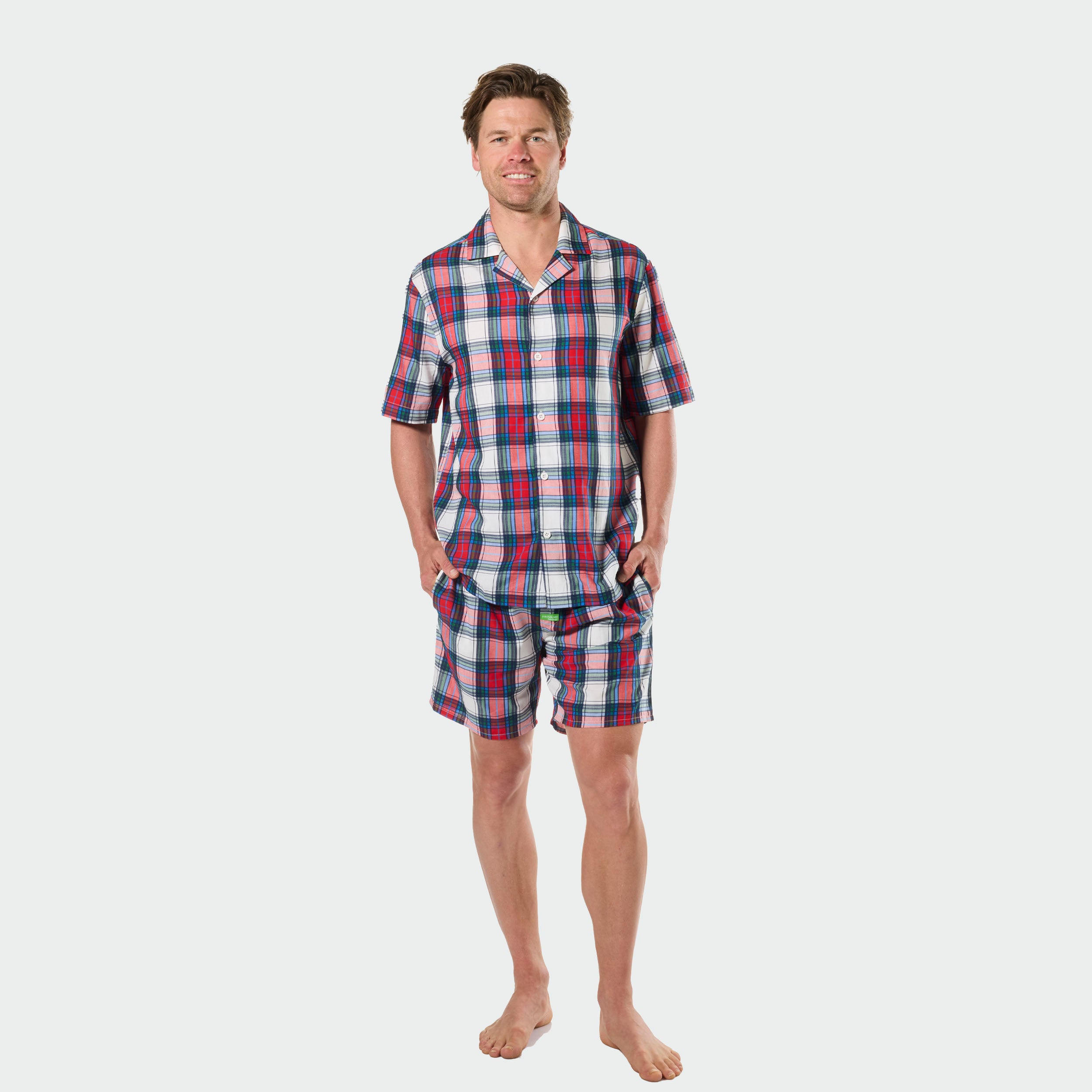 Mitchdowd Mens Check Fam Jam Bamboo Pyjama Set