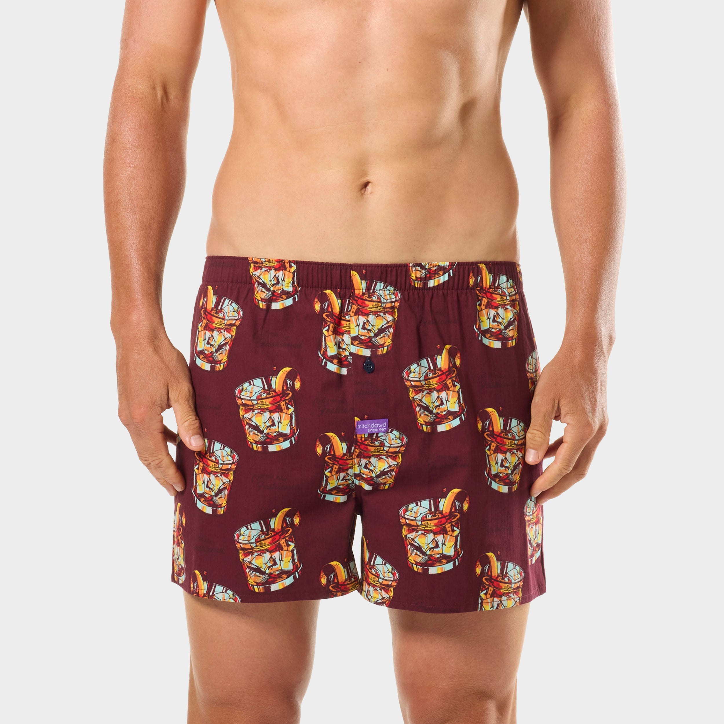 Mens Old Fashioned Boxer Shorts 3 Pack - Multi