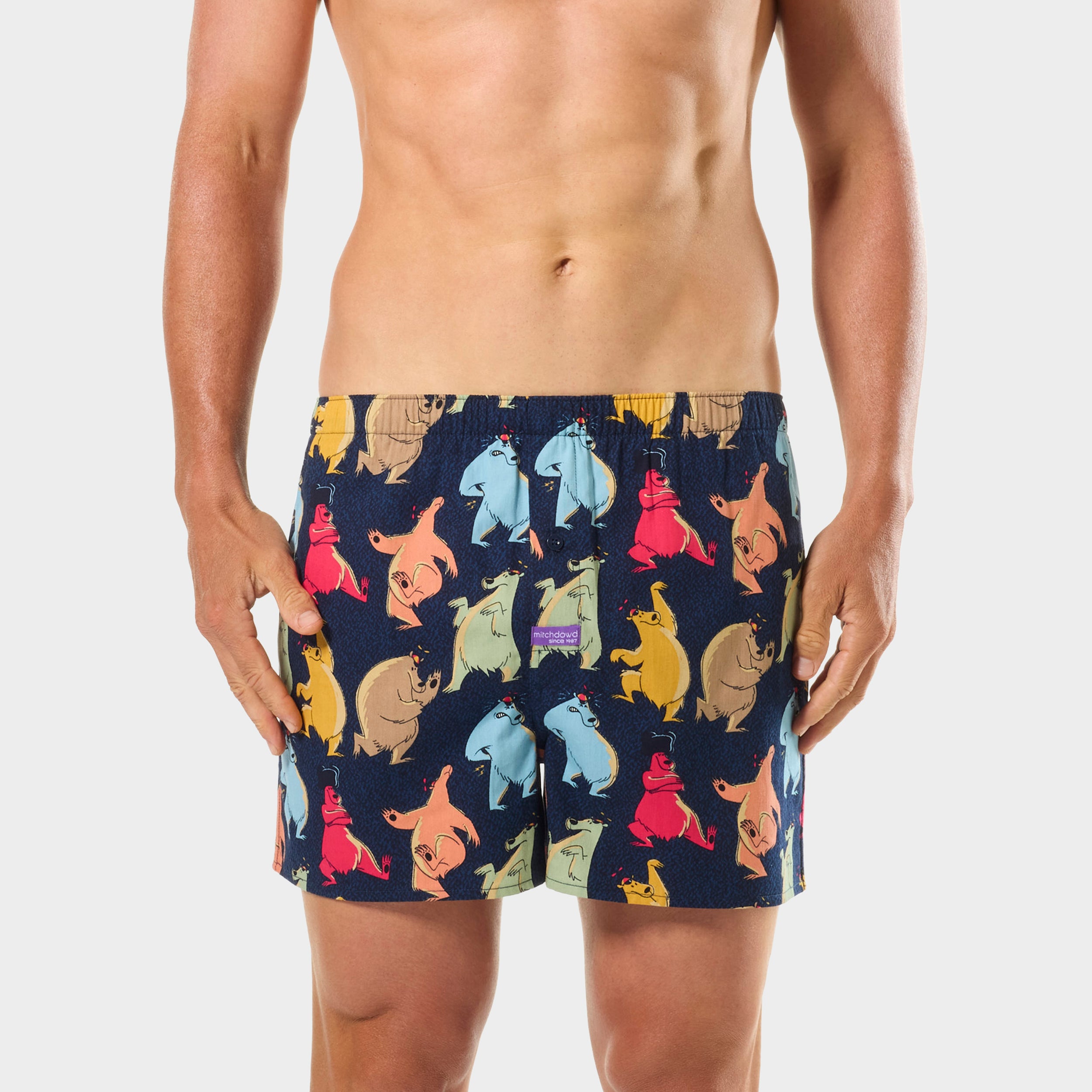 Mens Dance Bear Dance Boxer Shorts