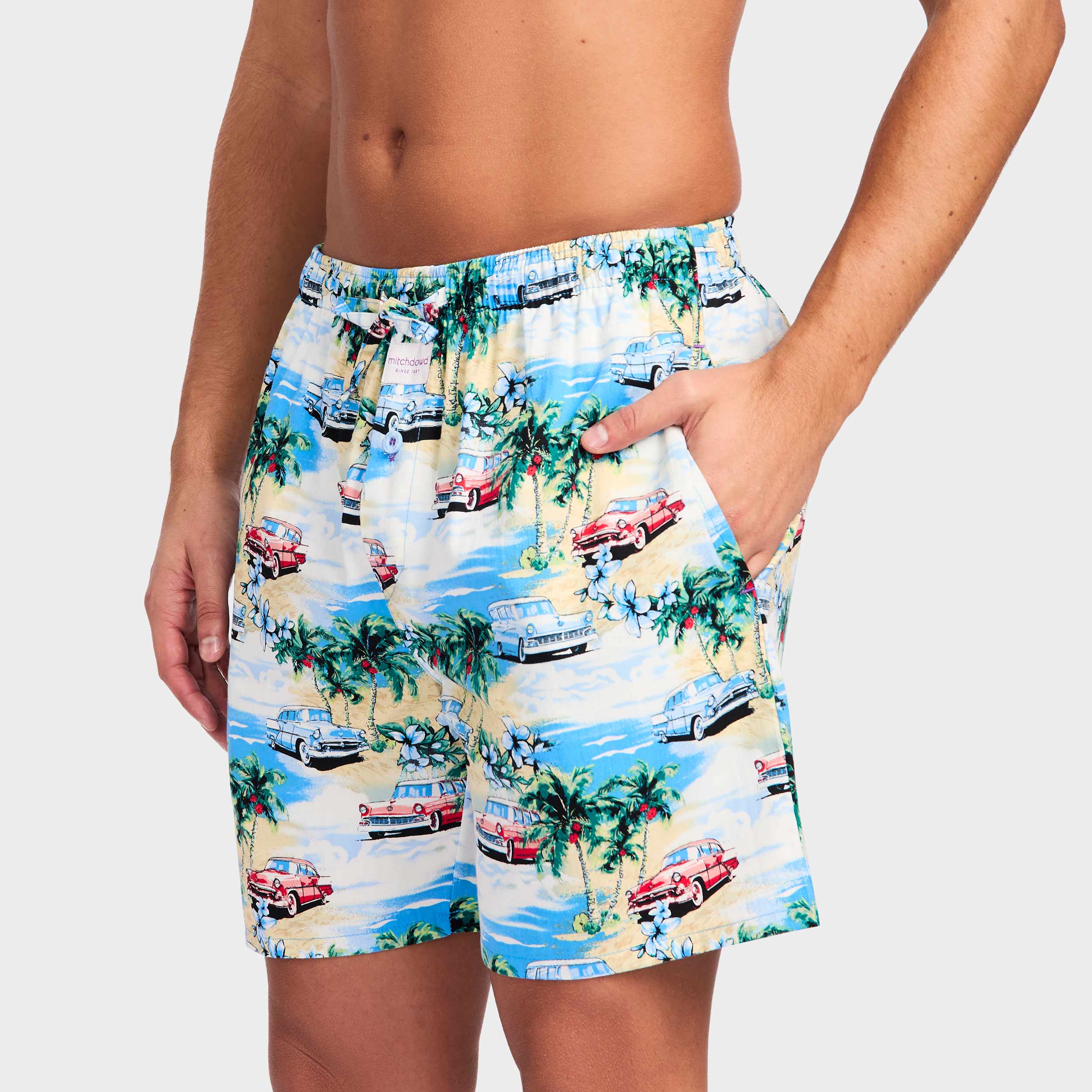 Mitchdowd Men’s Coastal Cruisers Cotton Sleep Shorts
