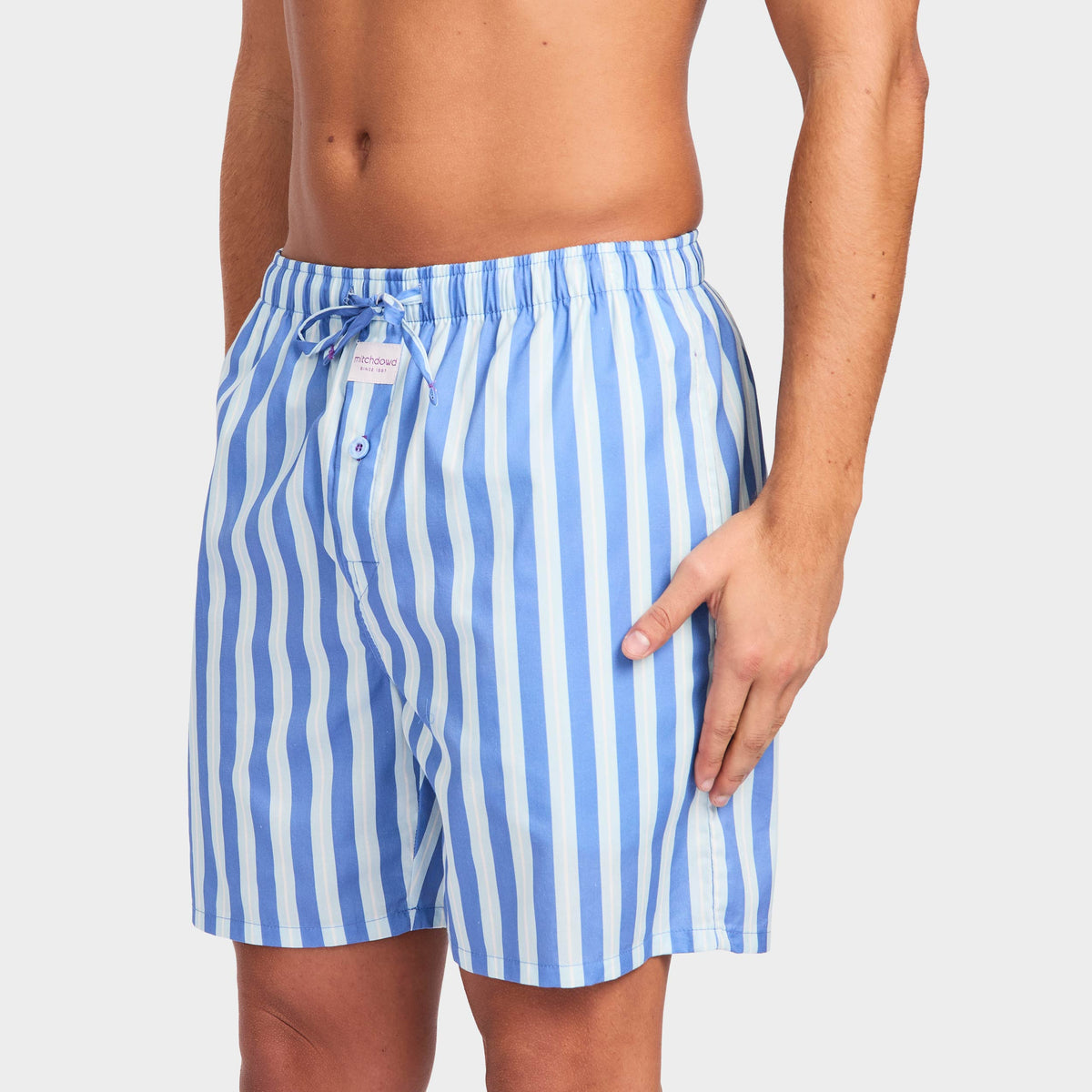 Mitchdowd Men's Prawns O Peril Cotton Sleep Shorts 2 Pack
