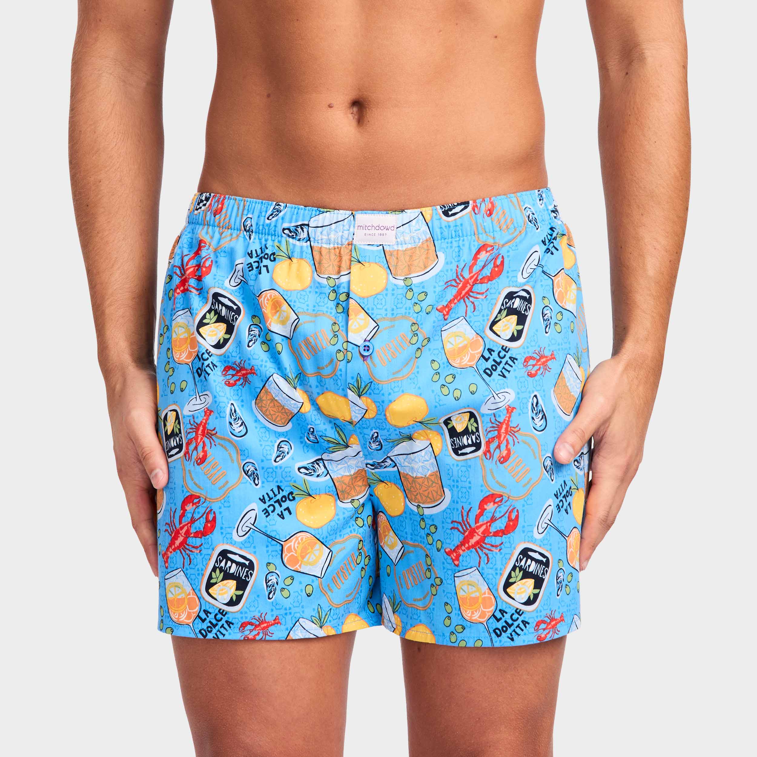 Mitchdowd Men’s La Dolce Vita Cotton Boxer Shorts 3 Pack
