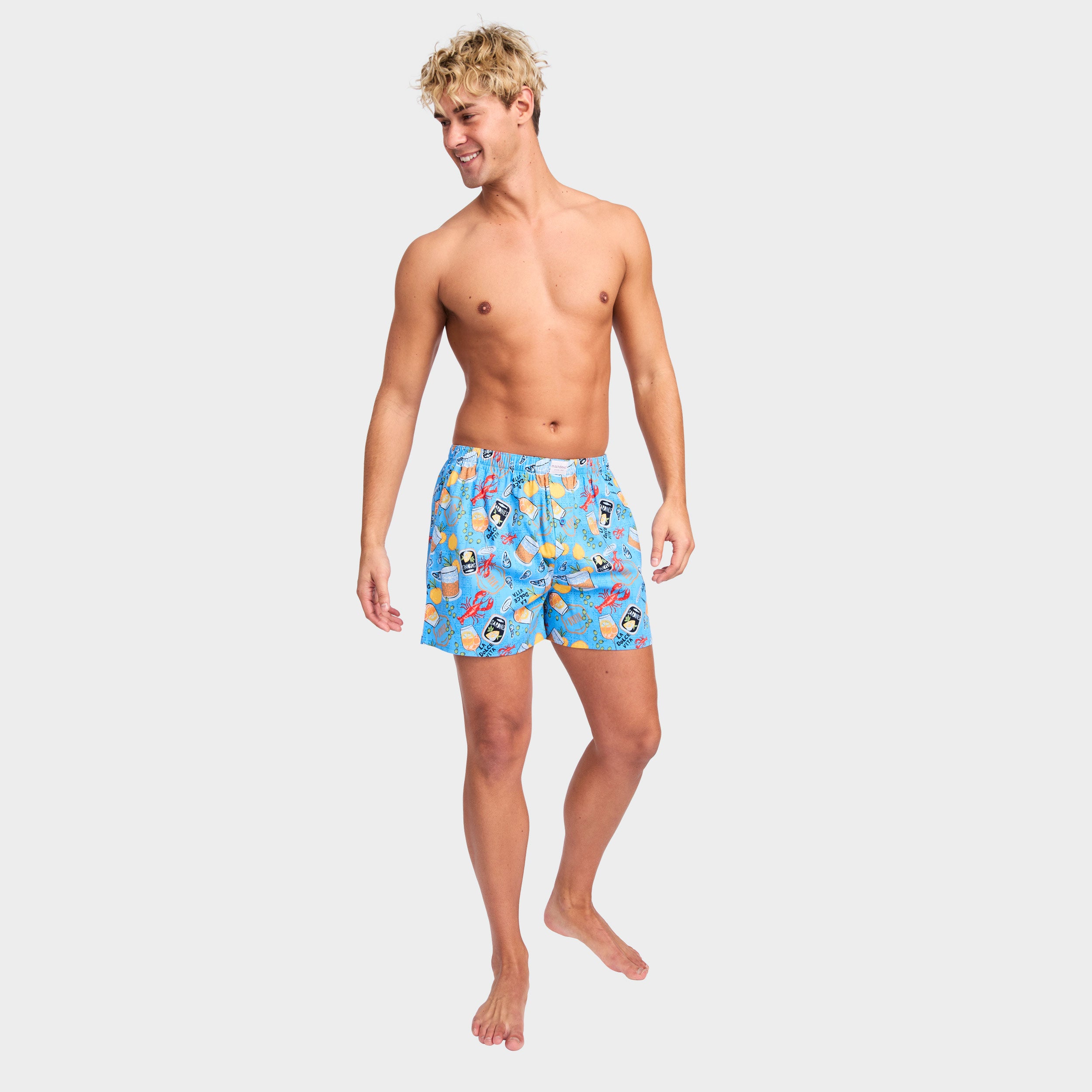 Mitchdowd Men’s La Dolce Vita Cotton Boxer Shorts 3 Pack