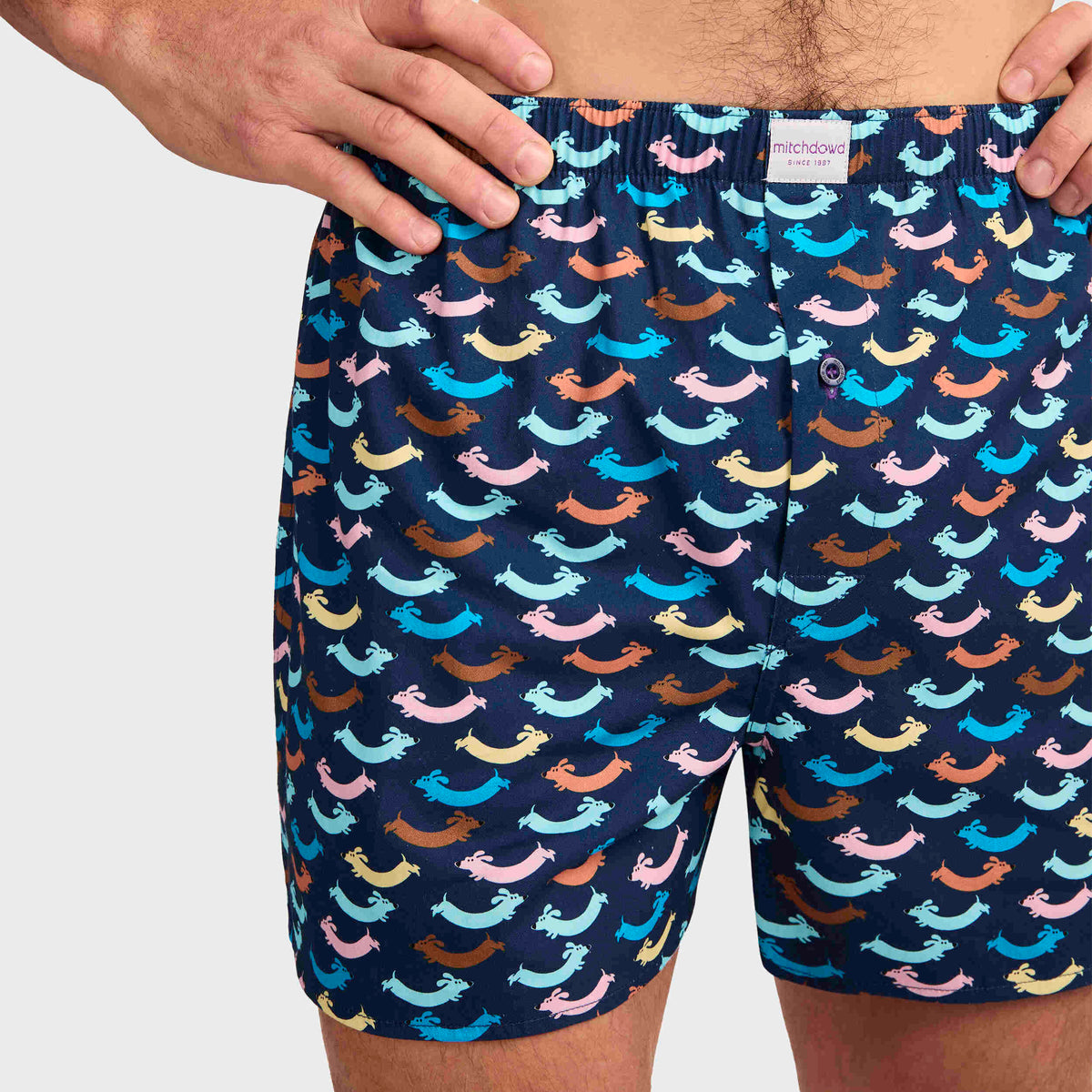 Mitchdowd Men's Dognuts Cotton Boxer Shorts 3 Pack
