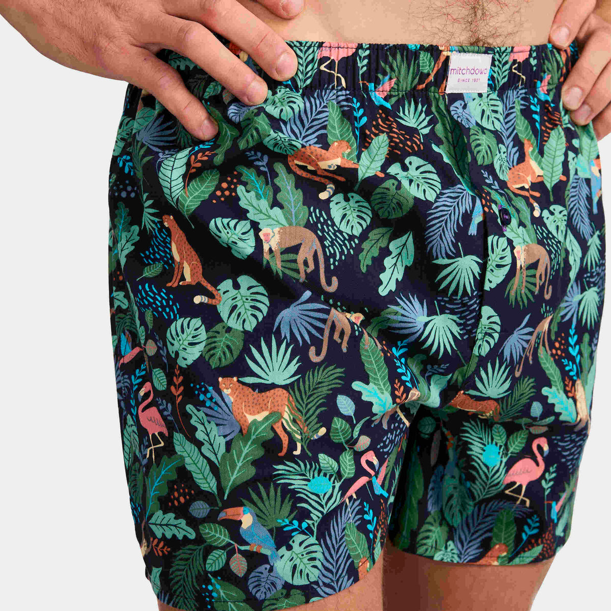 Mitchdowd Men's Jungle Juice Cotton Boxer Shorts 3 Pack