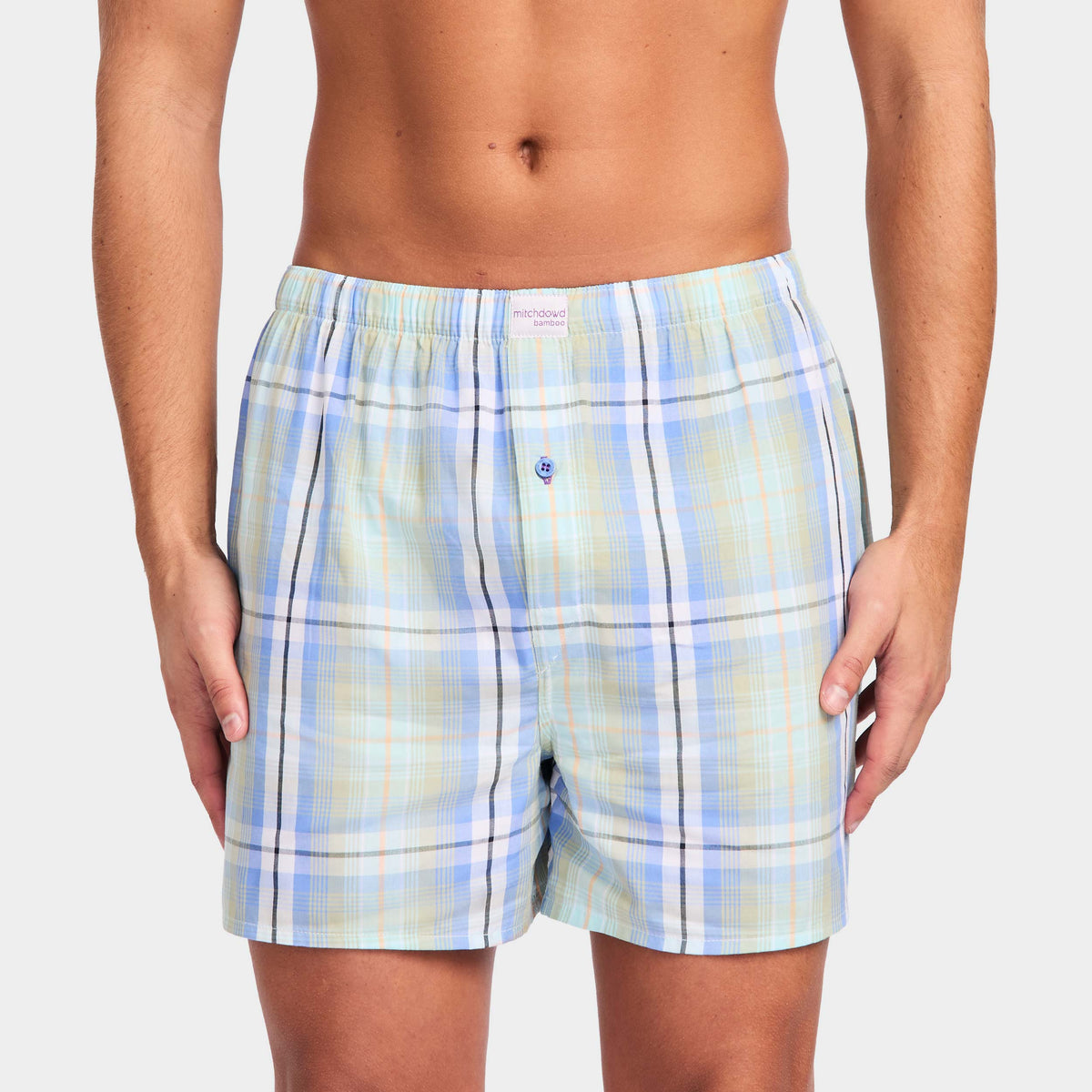 Mitchdowd Summer Check Bamboo Boxer Shorts