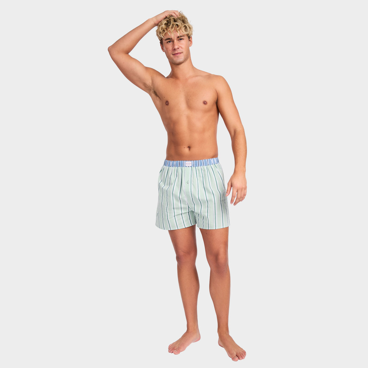 Mitchdowd Men's Soft Contrast Cotton Boxers 3 Pack