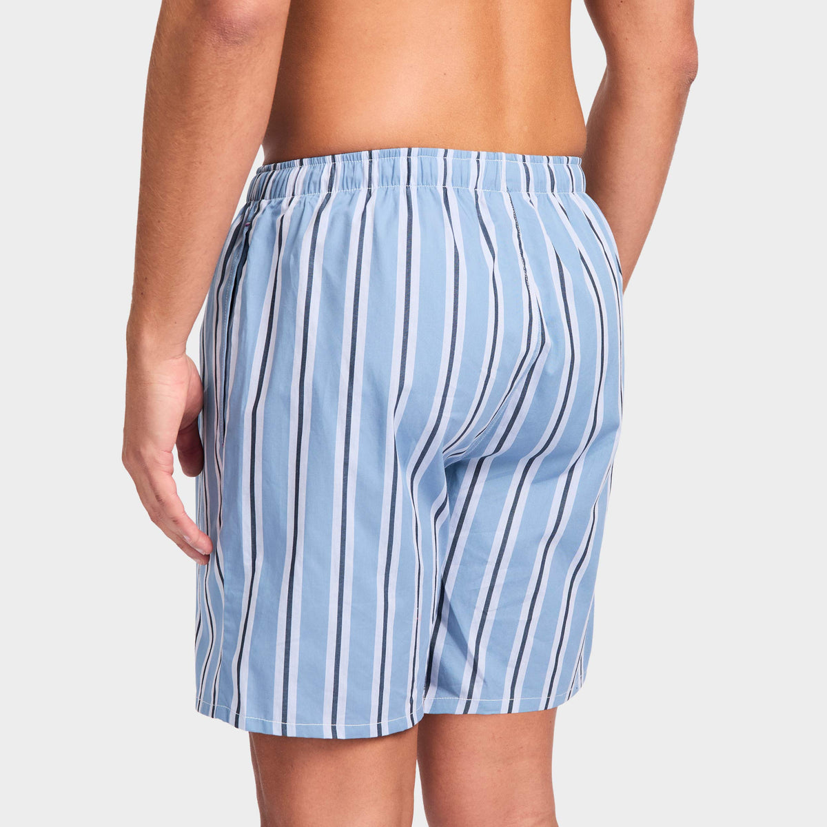 Mitchdowd Men's Soft Stripe Cotton Sleep Shorts