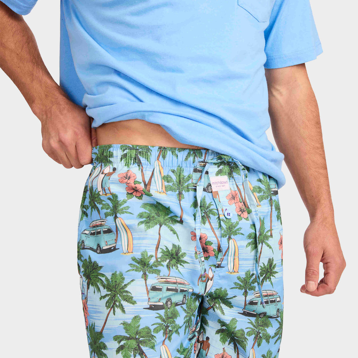 Mitchdowd Men's Surf Summer Pyjama Set And Wet Pack Gift Box