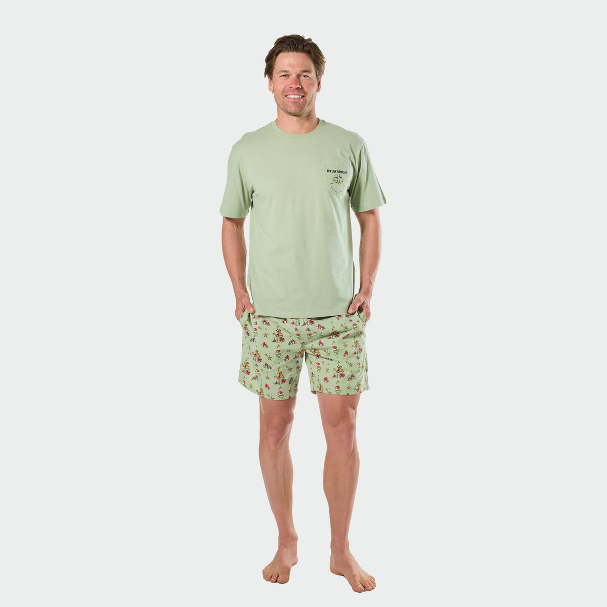 Mitchdowd Pastel Grinch Men's Pyjama Set