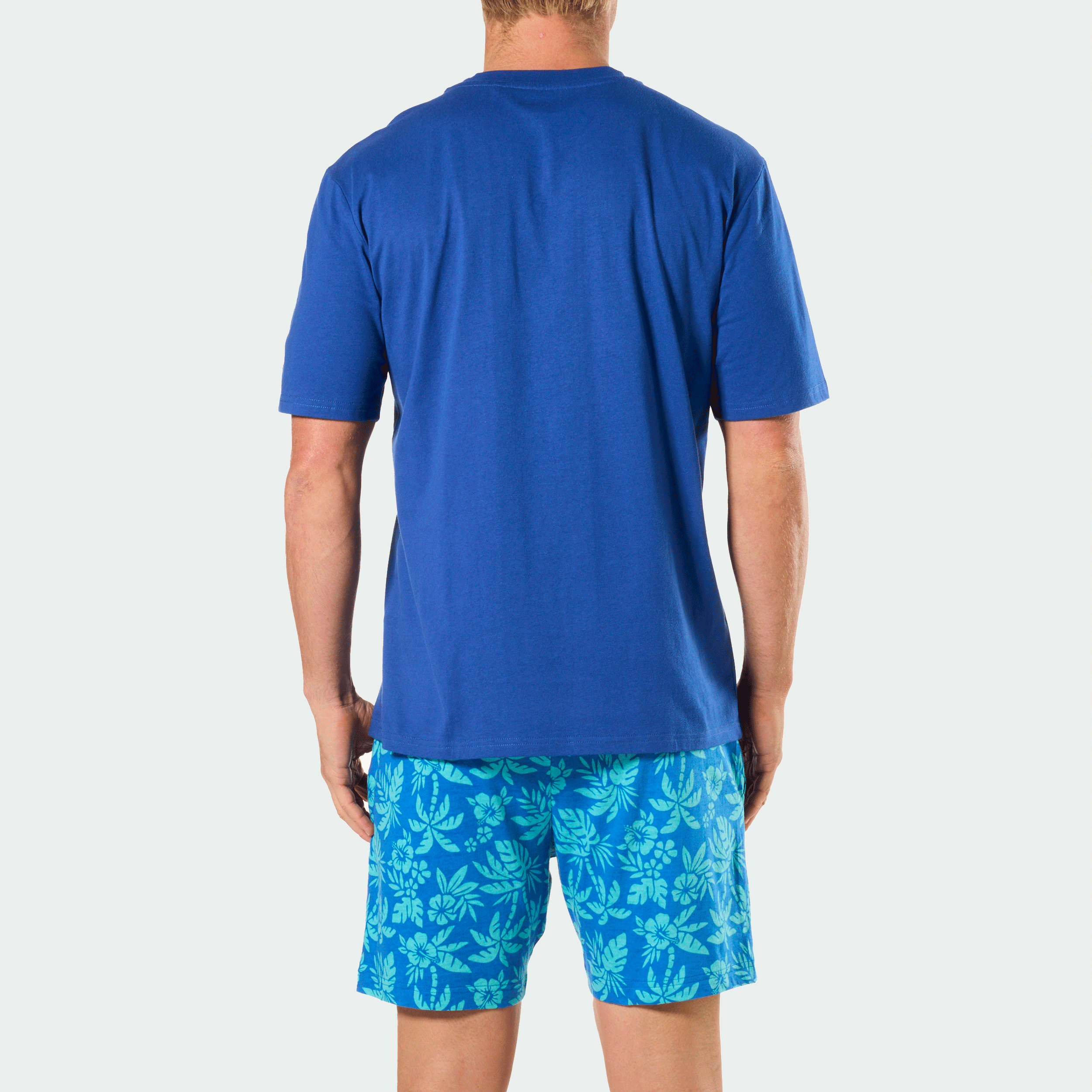 Mitchdowd Mens Short Sleeve Pyjama Set in Off Duty Print