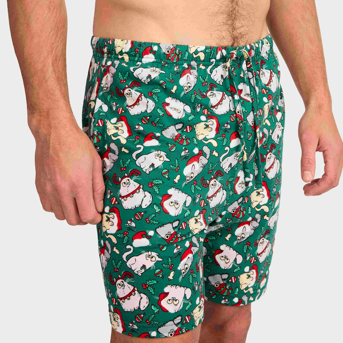 Mitchdowd Men's Christmas Kitties Sleep Short