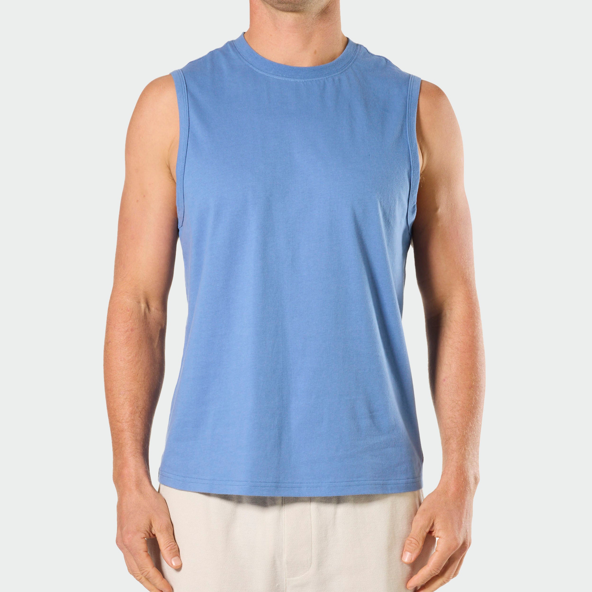 Mitchdowd Men's Relaxed Cotton Muscle Tank Tee